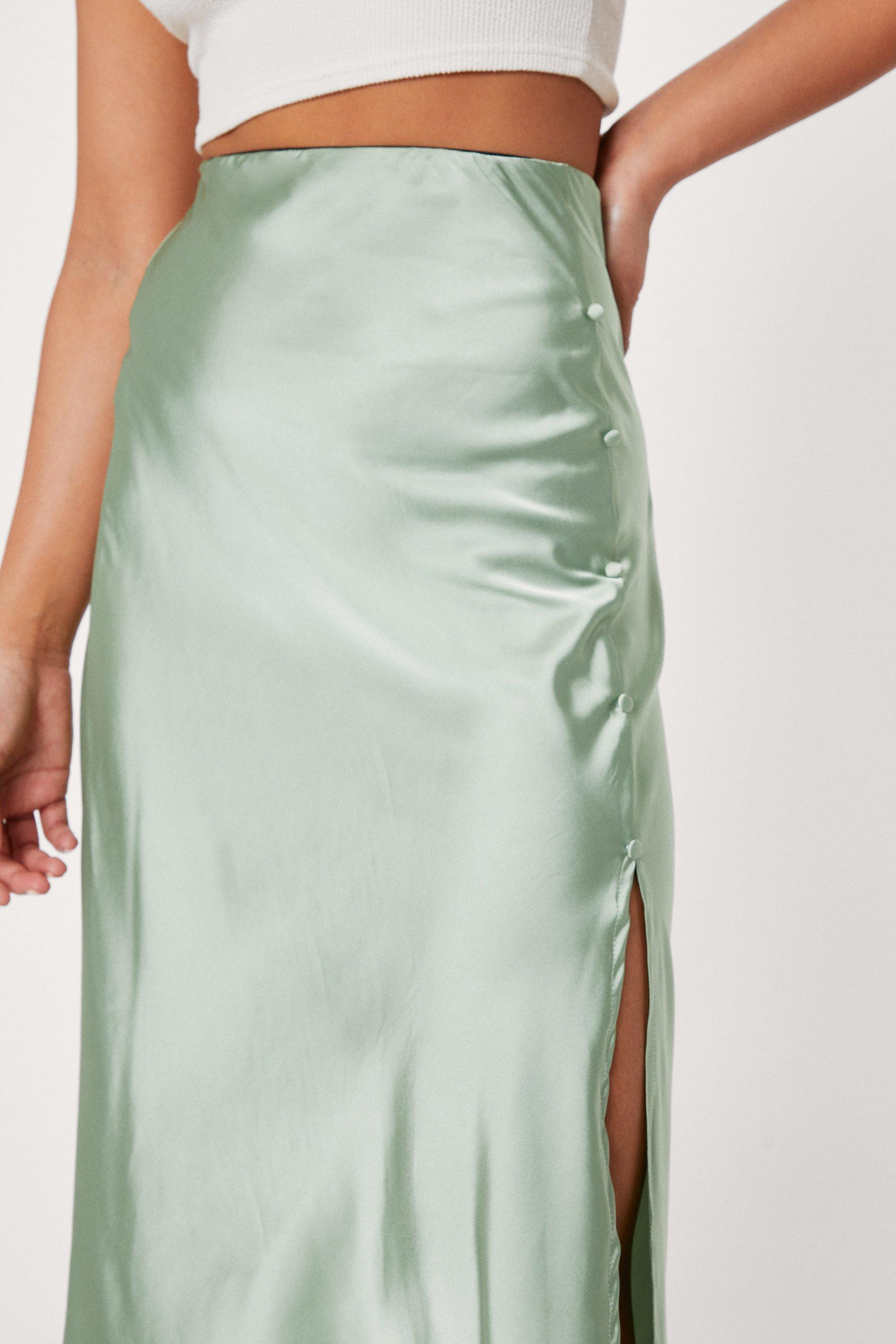 Nasty gal clearance silk midi skirt