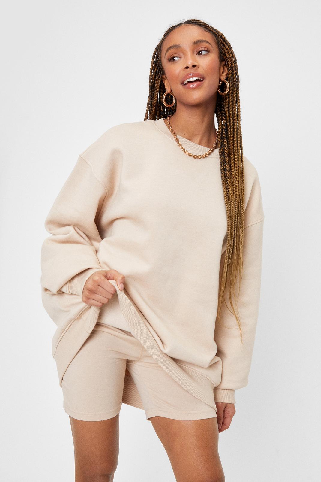Sand Mix and Match Slouchy Oversized Sweatshirt image number 1