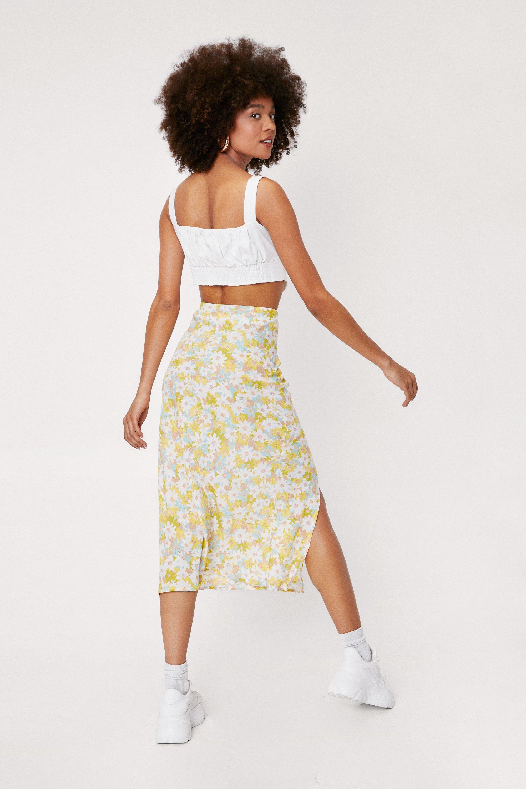 Forever 21 shop floral midi skirt