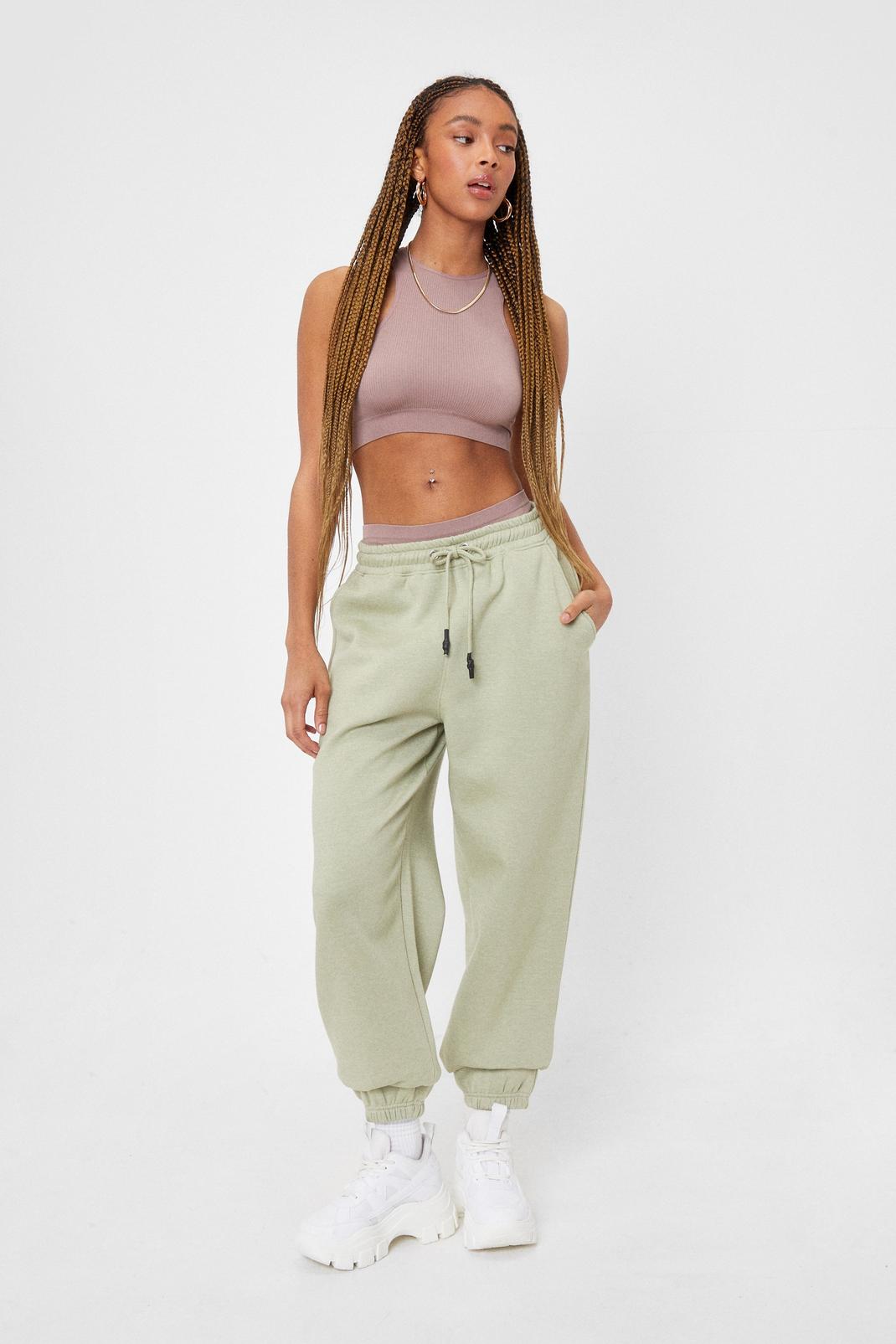 Sage Mix and Match Oversized Drawstring Tracksuit Pants image number 1
