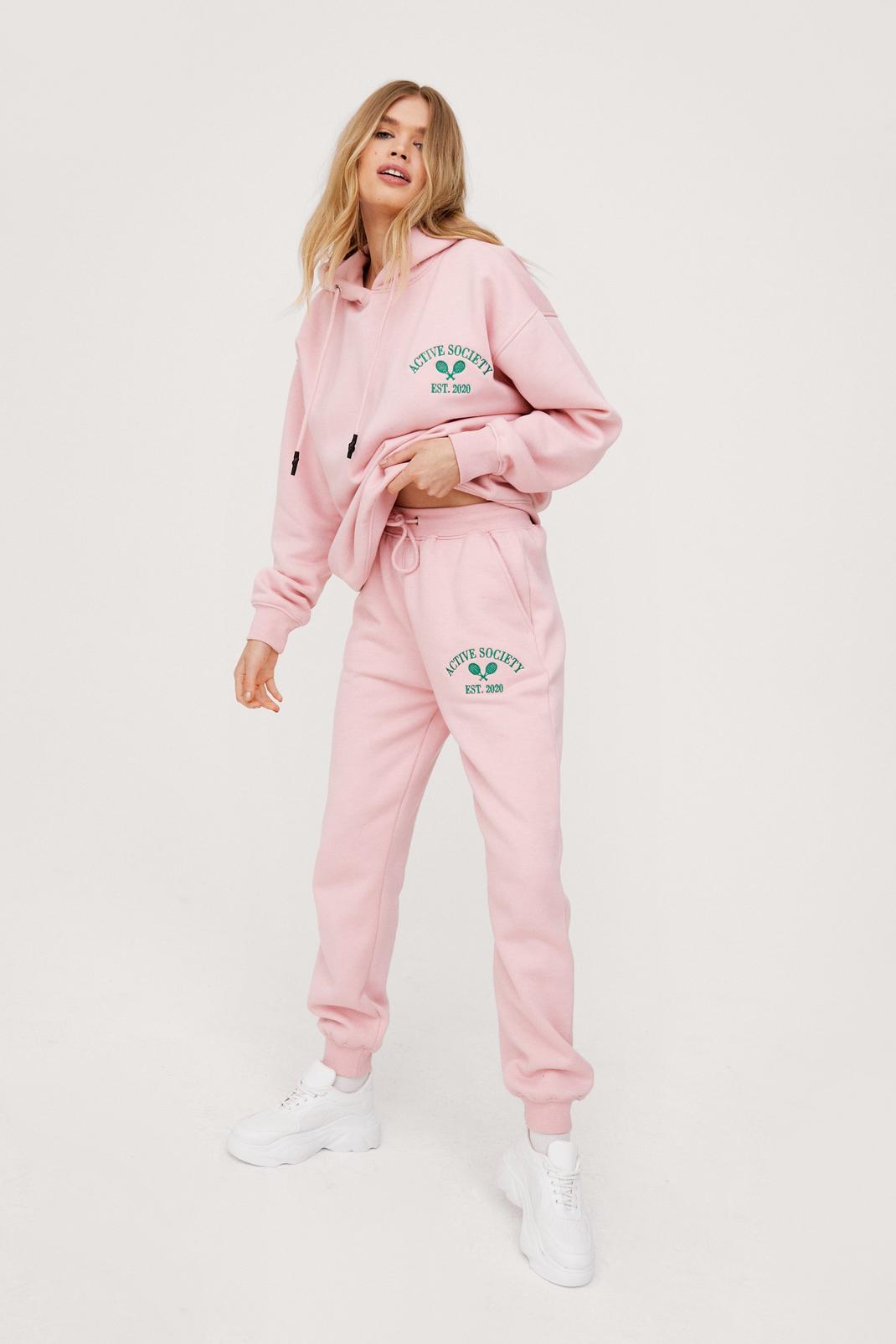 Blush Active Society Embroidered Cuffed Joggers image number 1