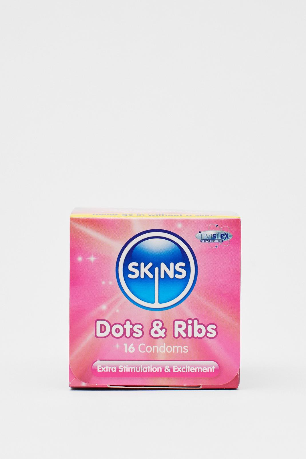 Préservatifs perlés et nervurés Skins x16, Pink image number 1