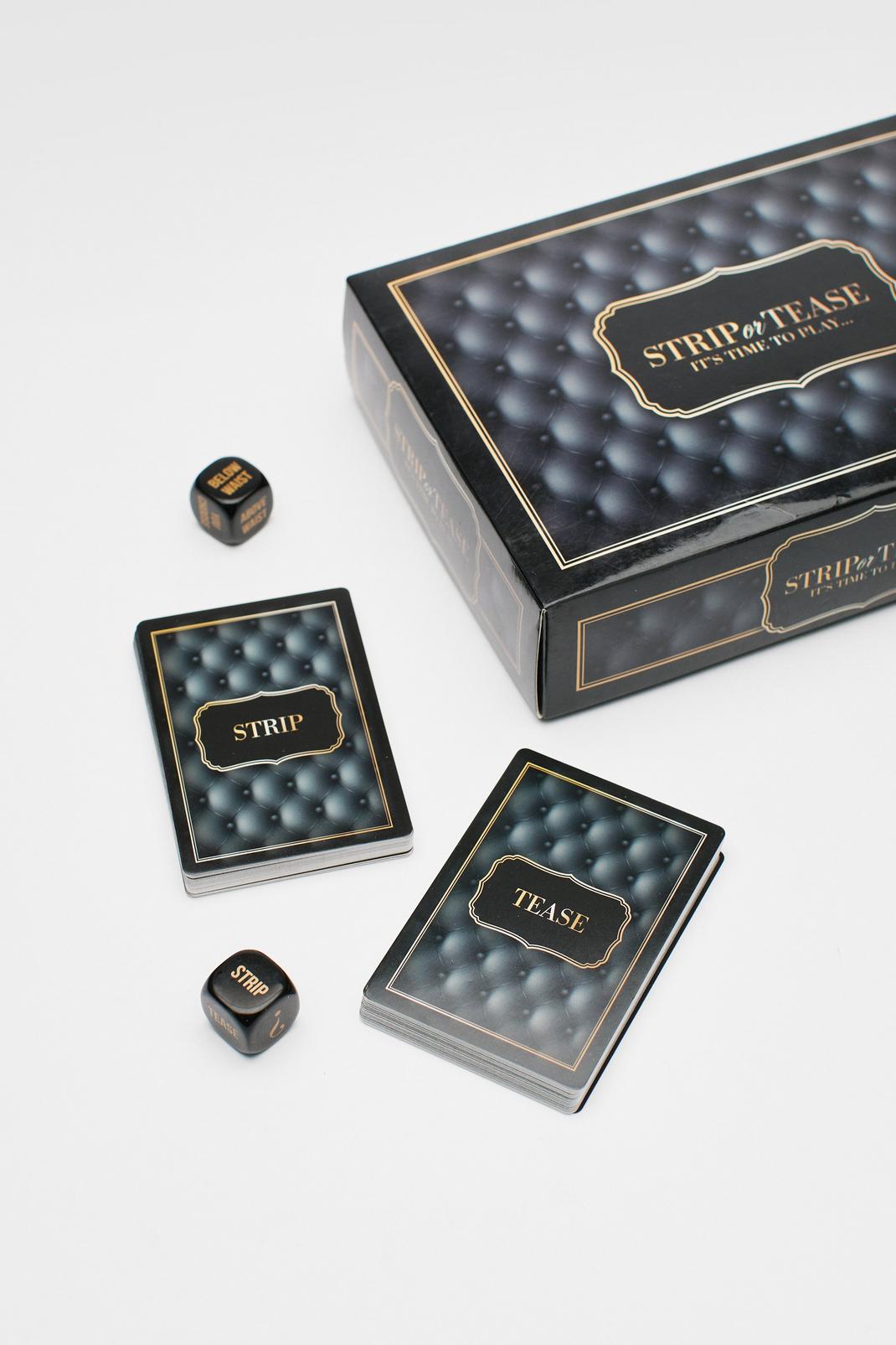 Black Strip Tease Intimacy Card Game Set image number 1