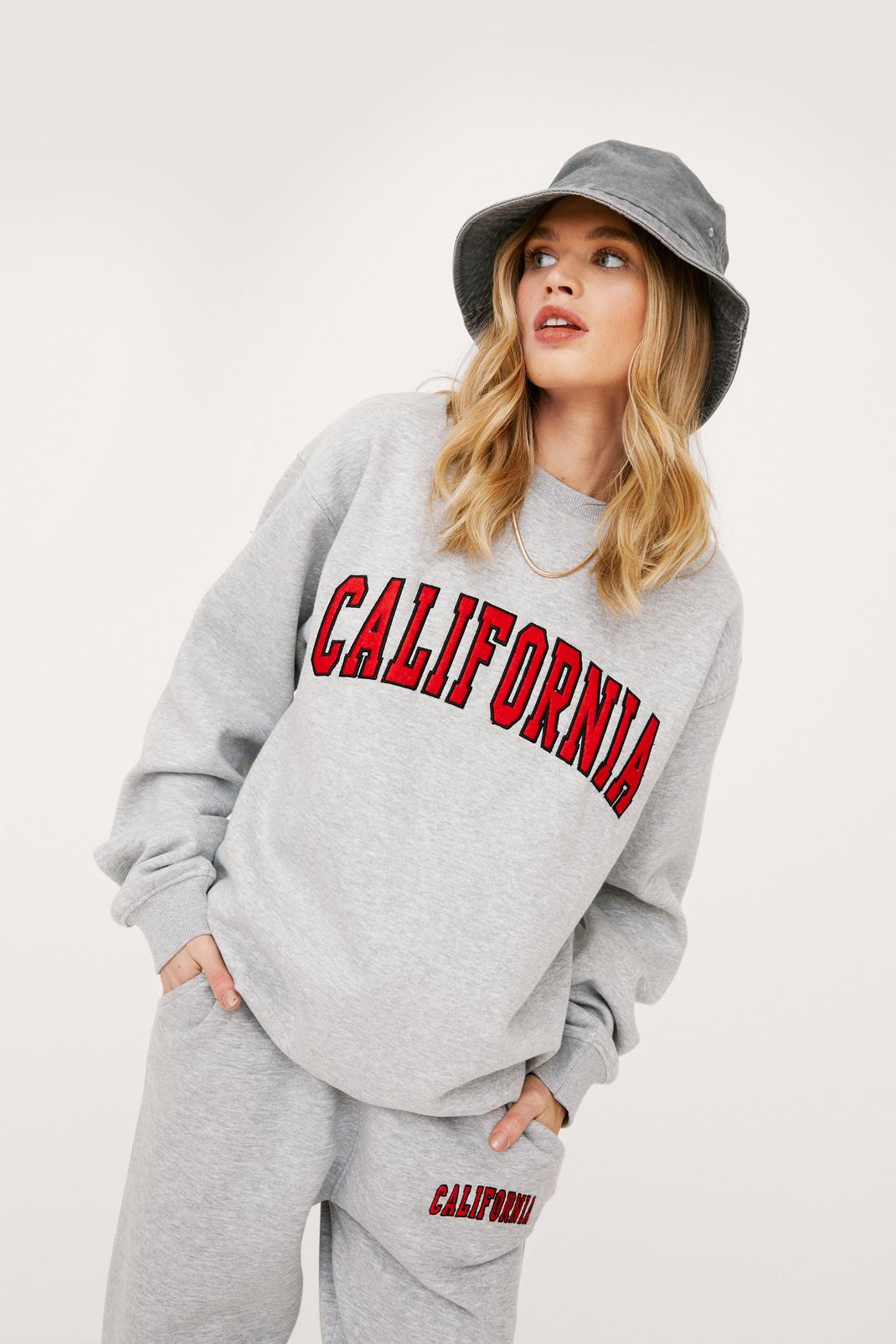 Grey marl California Oversized Sweatshirt image number 1