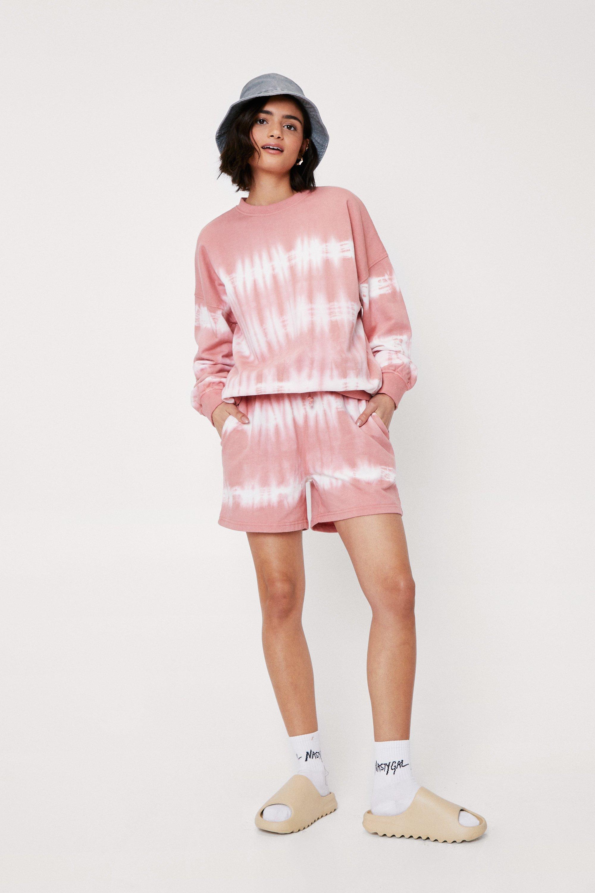 Tie dye sweatshirt and shorts online set