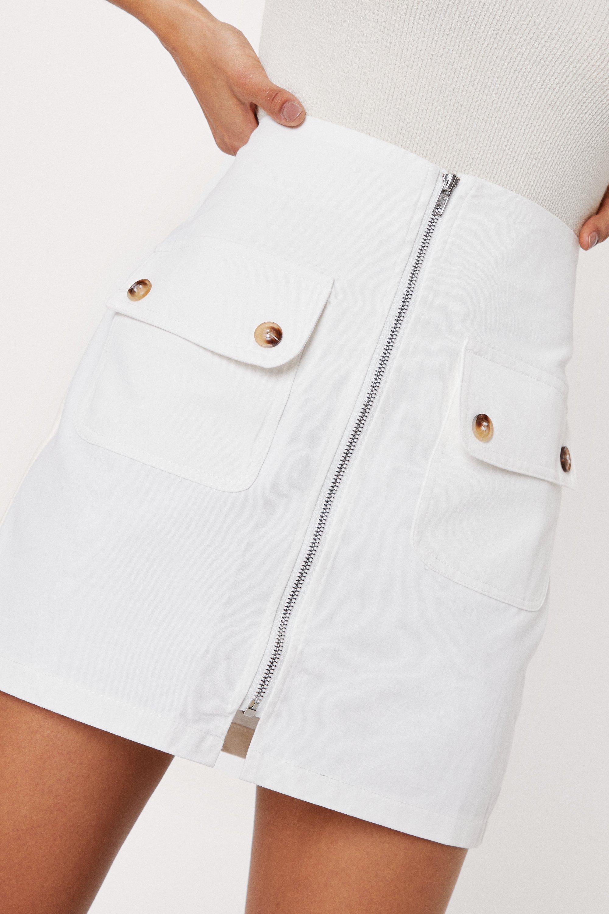 Mini skirt 2025 with zip pockets