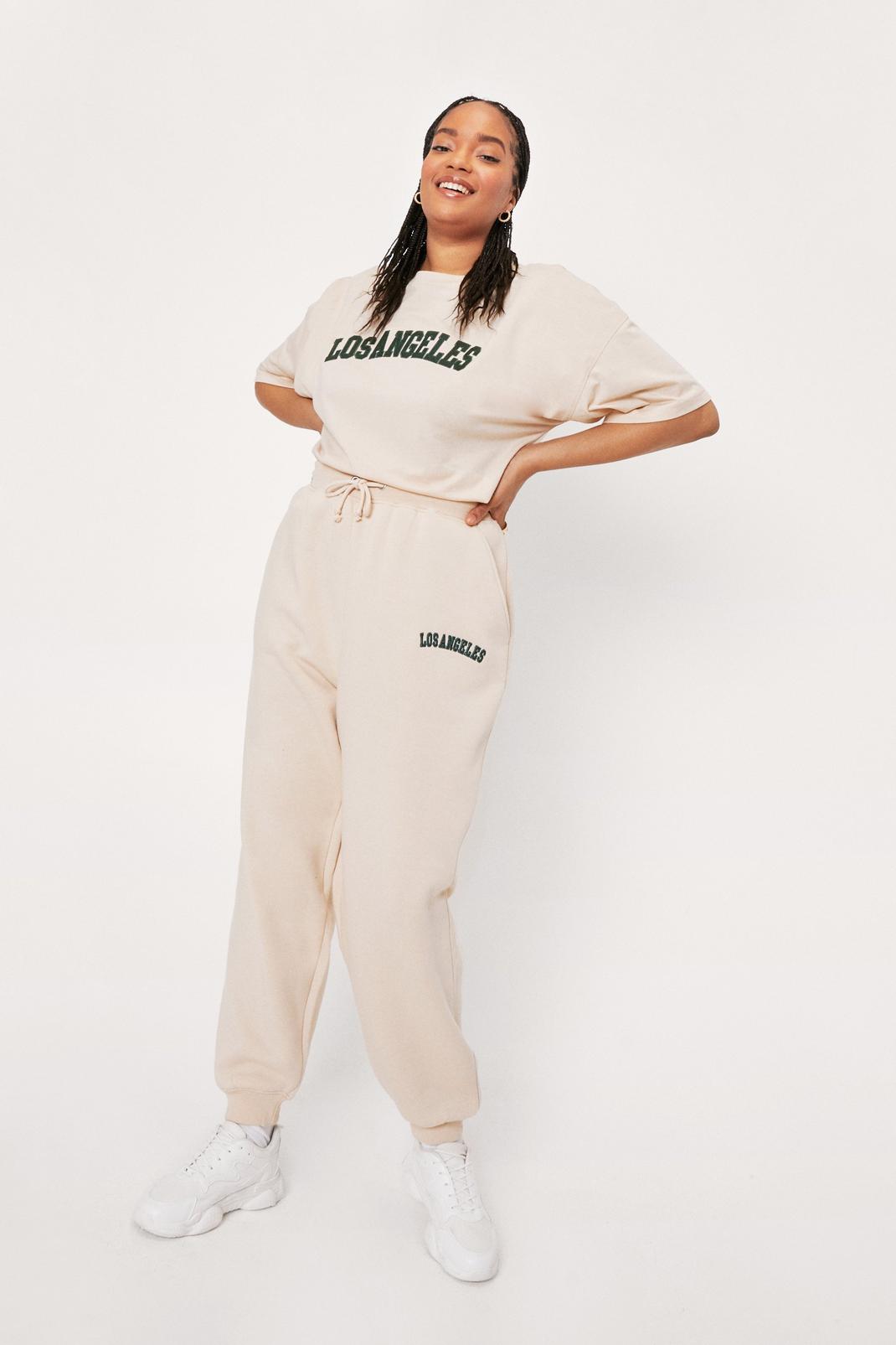 Stone Plus Size Los Angeles Embroidered Sweatpants image number 1