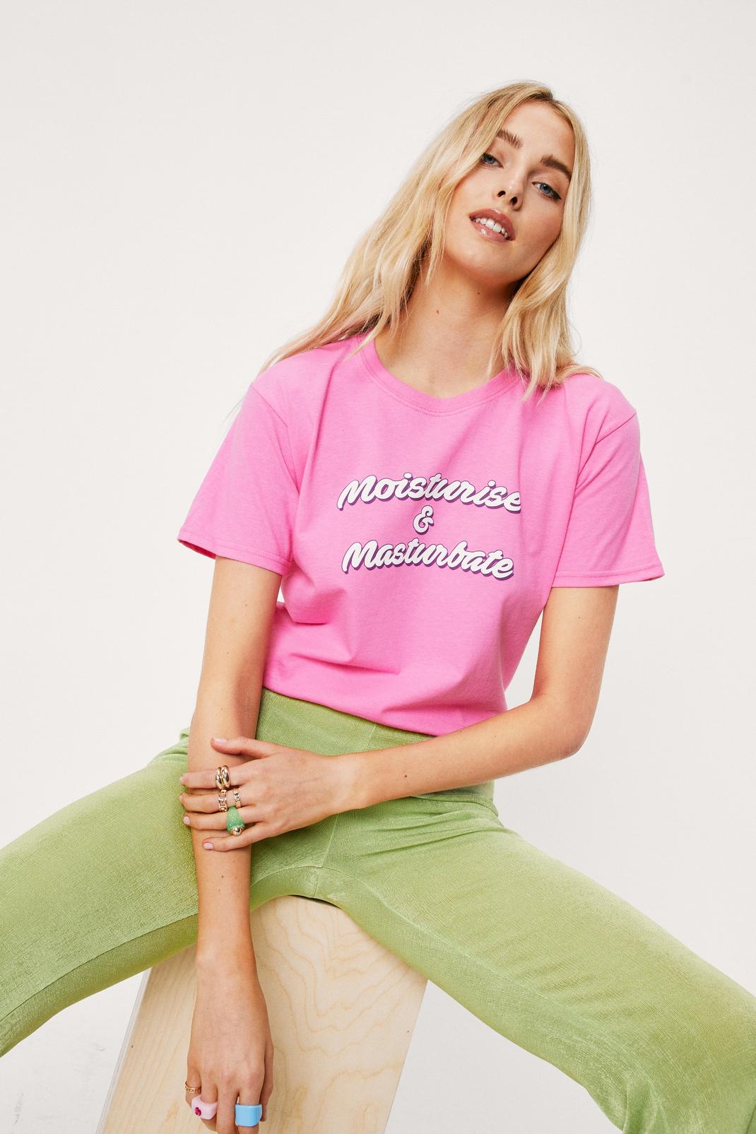 Pink Moisturise Cropped Graphic T-Shirt image number 1
