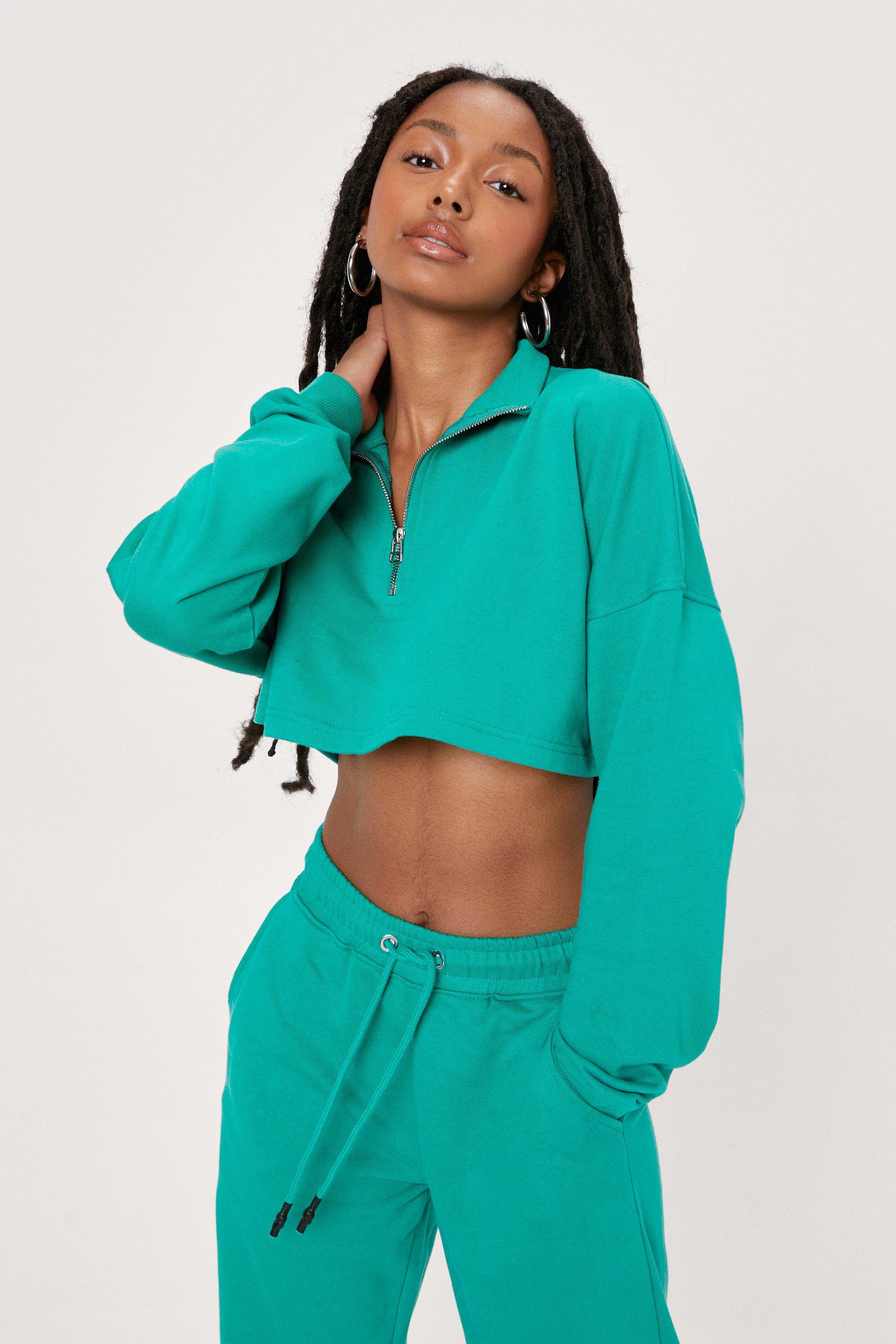 Petite Zip Sweatshirt and Sweatpants Set