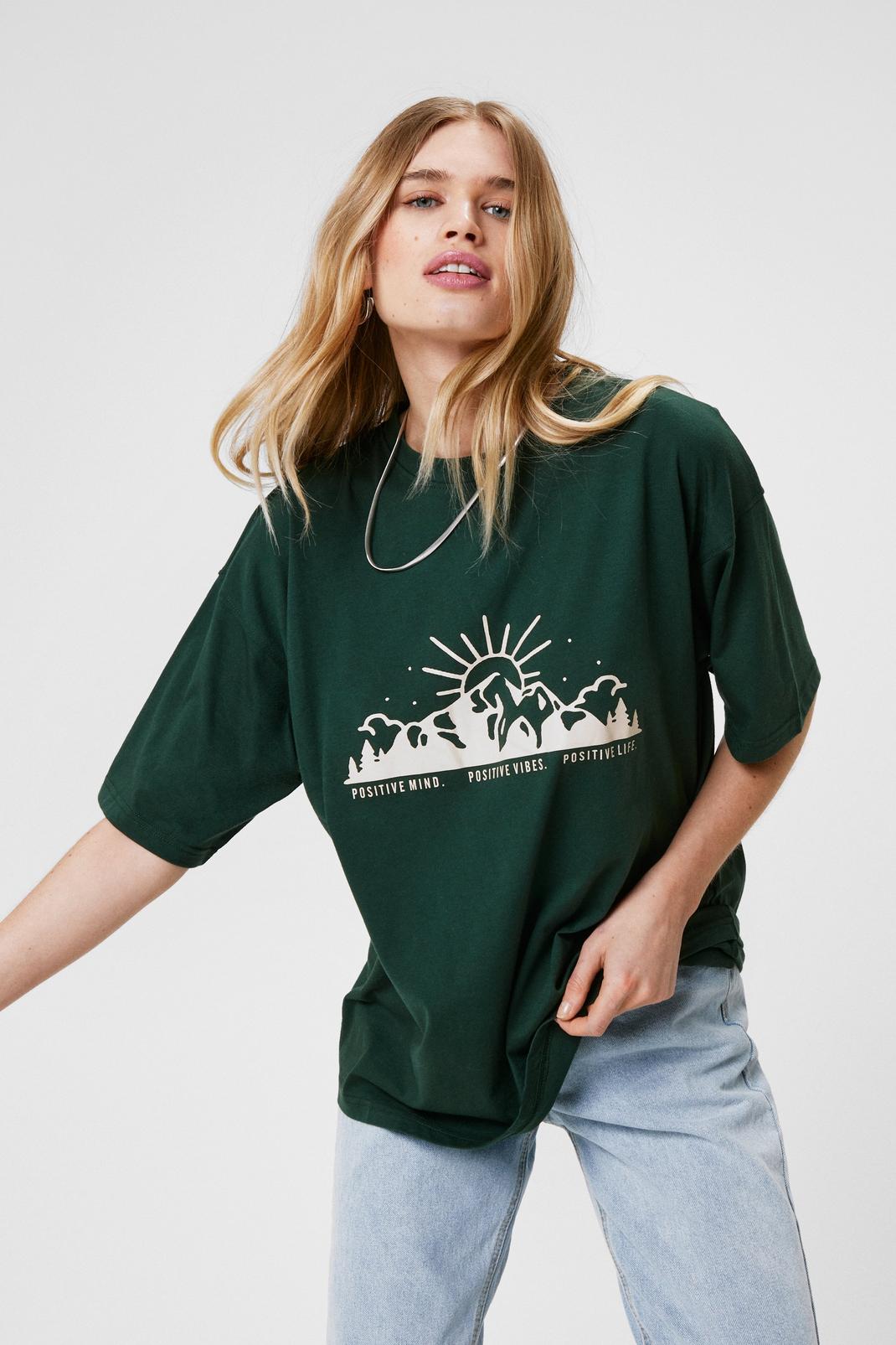 Forest Positive Mind Graphic T Shirt image number 1