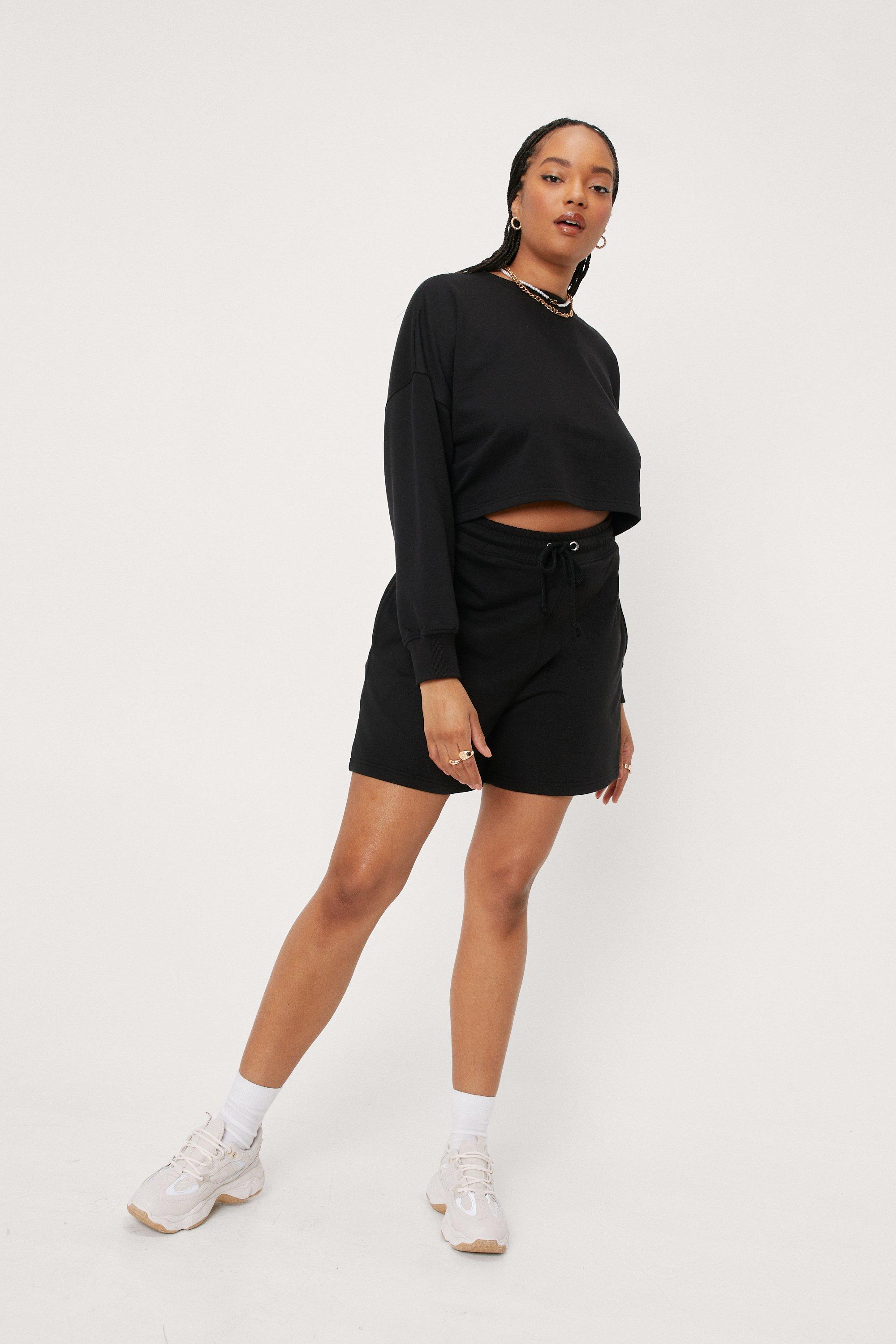 Plus size cropped on sale sweatshirt