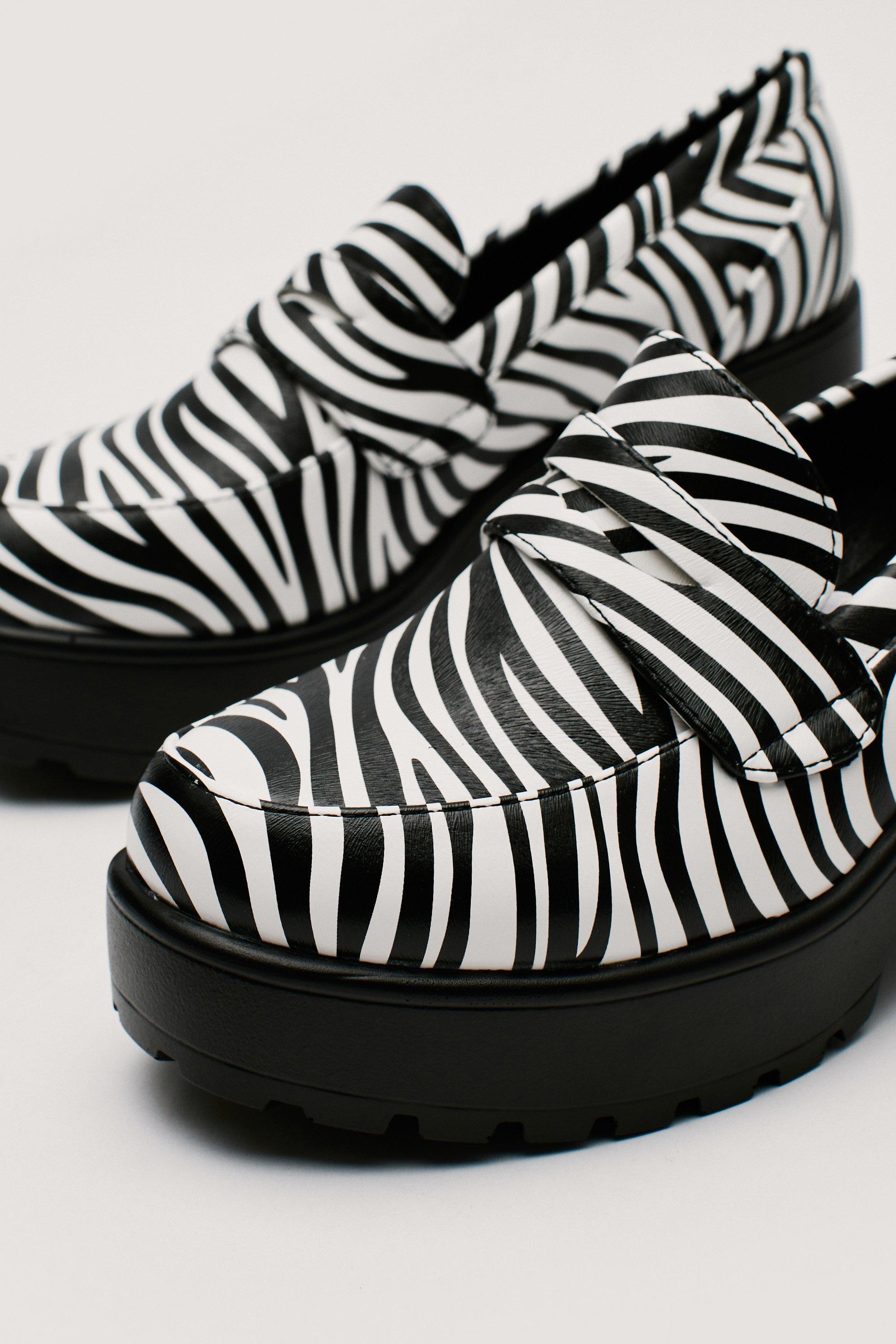 Zebra loafers on sale