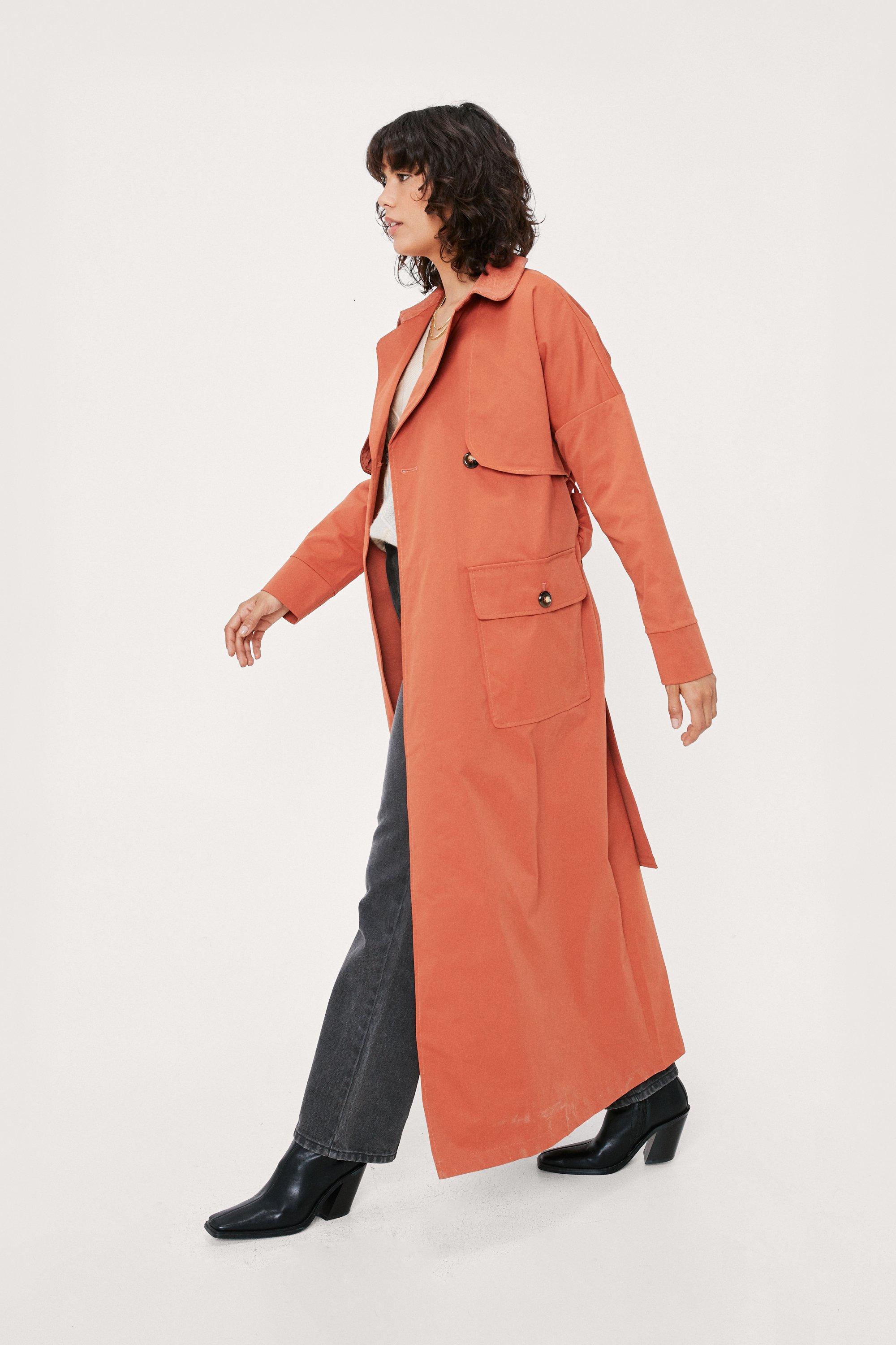 orange belted coat