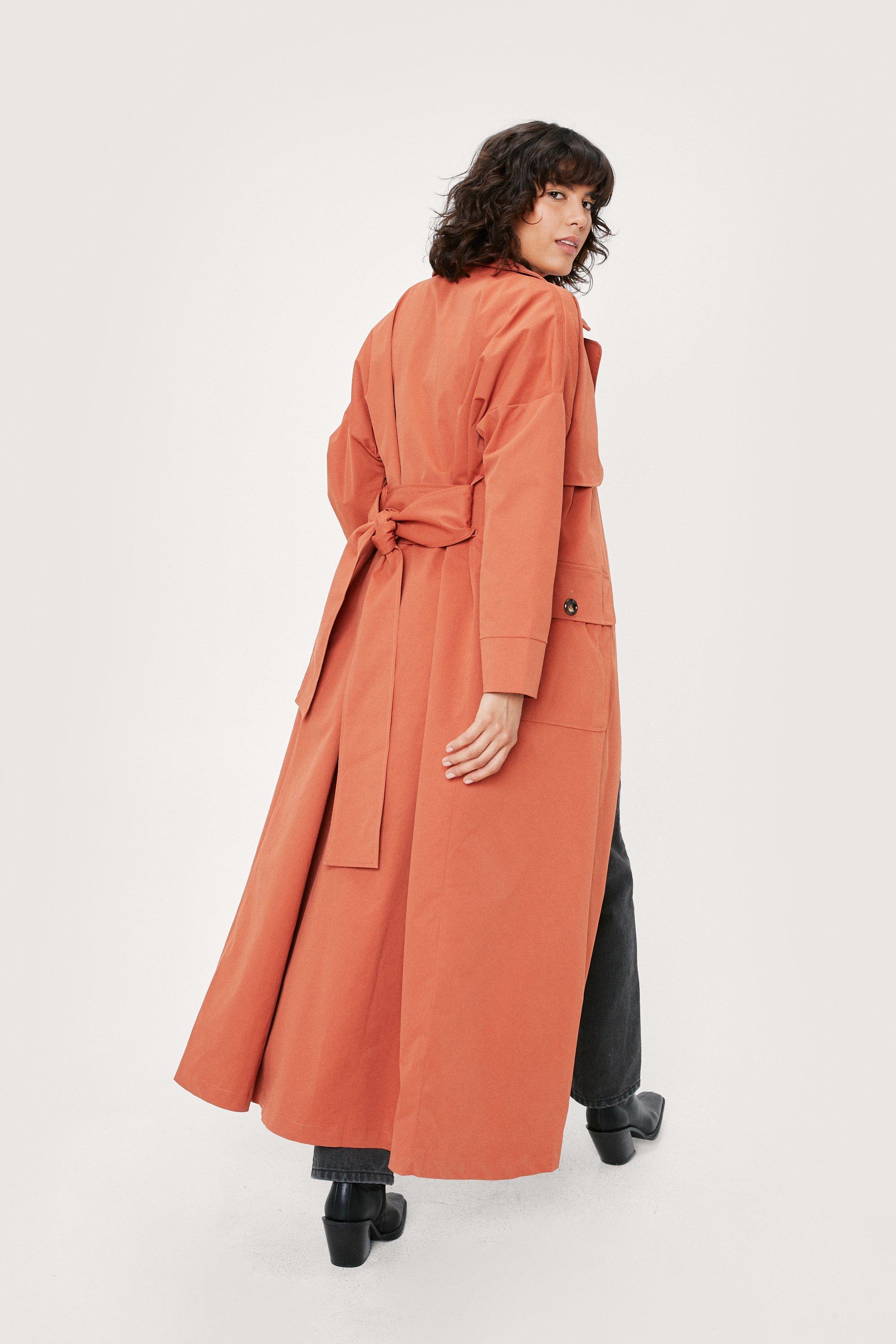 orange belted coat