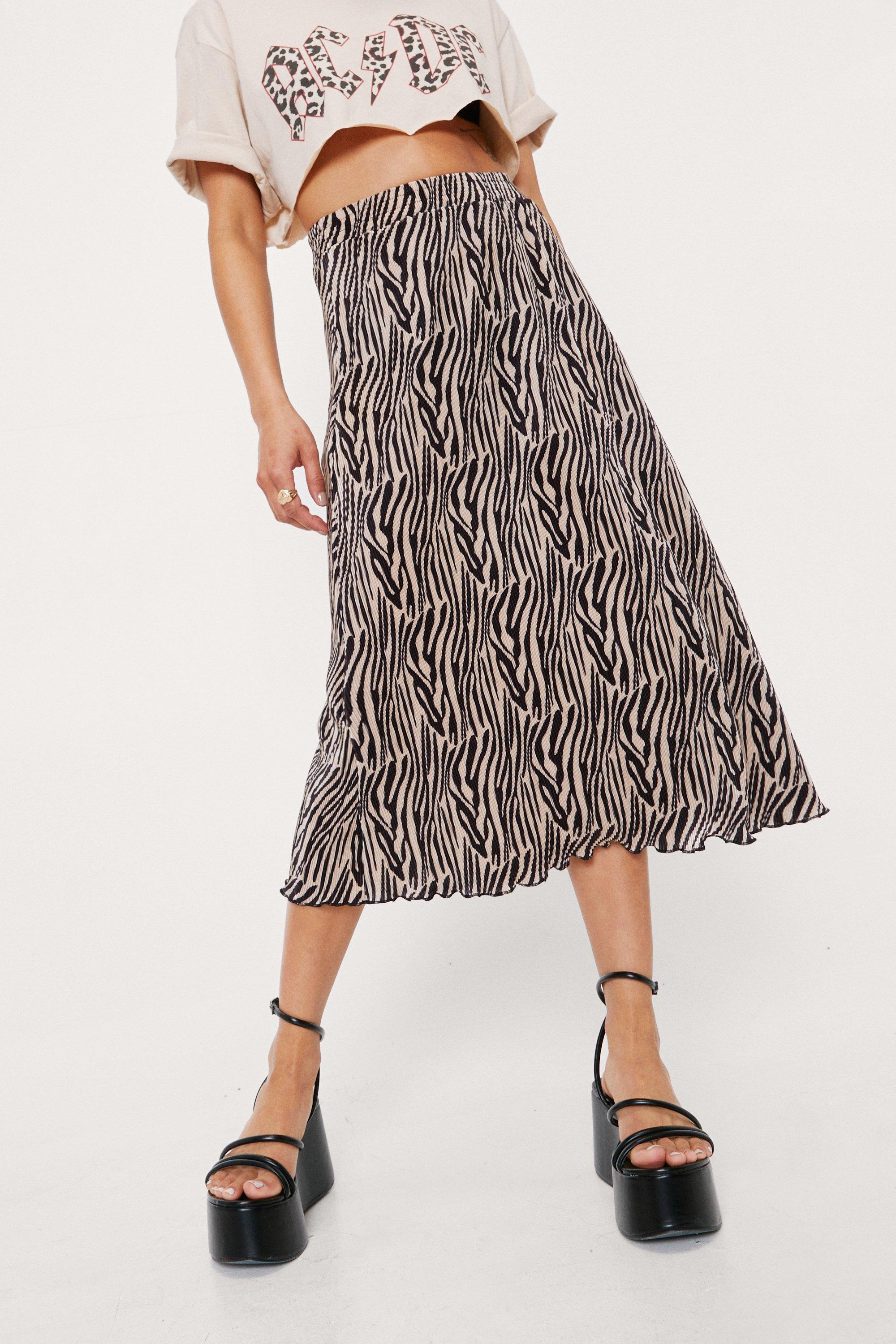 Zebra print shop skirt petite