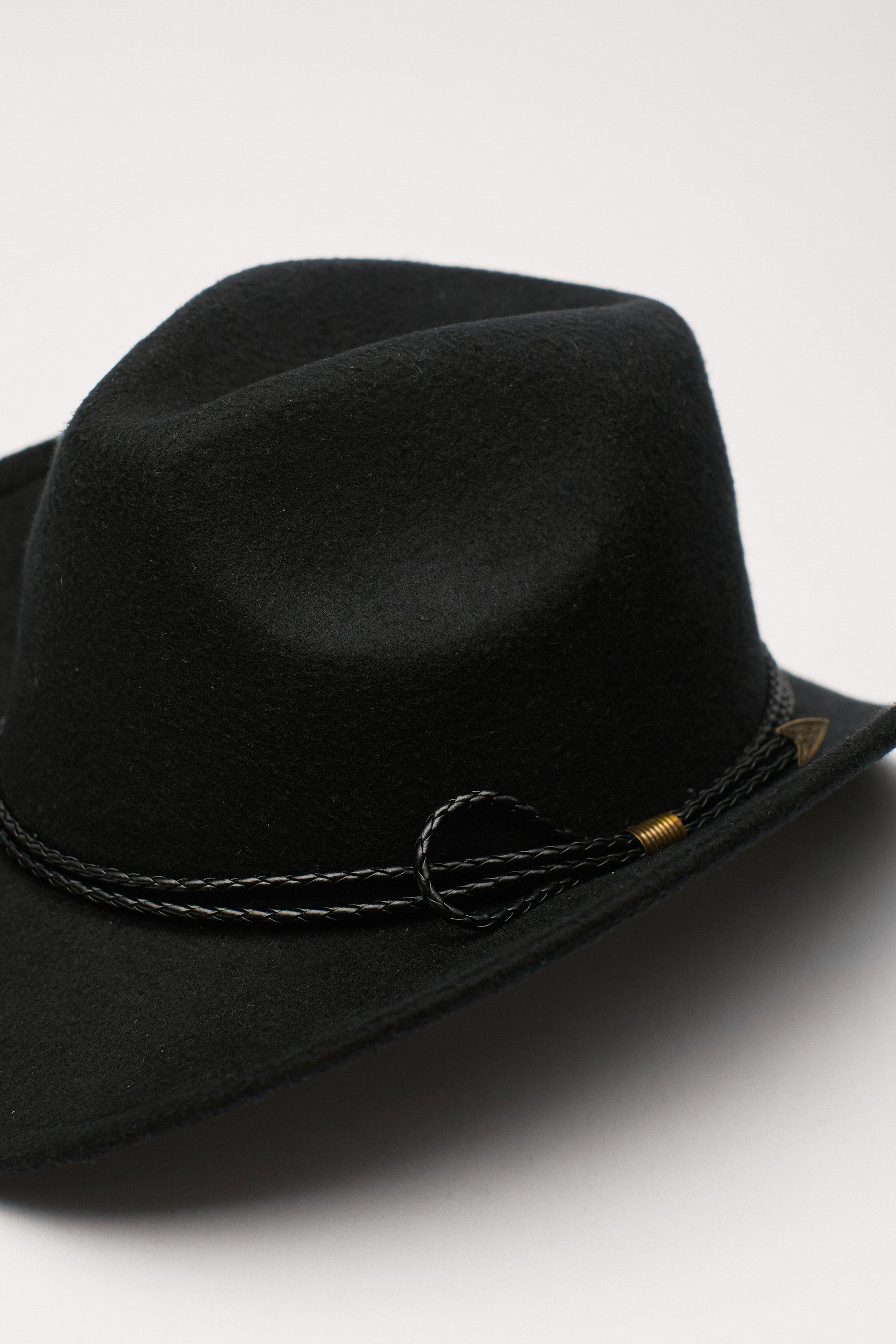 Felt cowboy hats with trim online