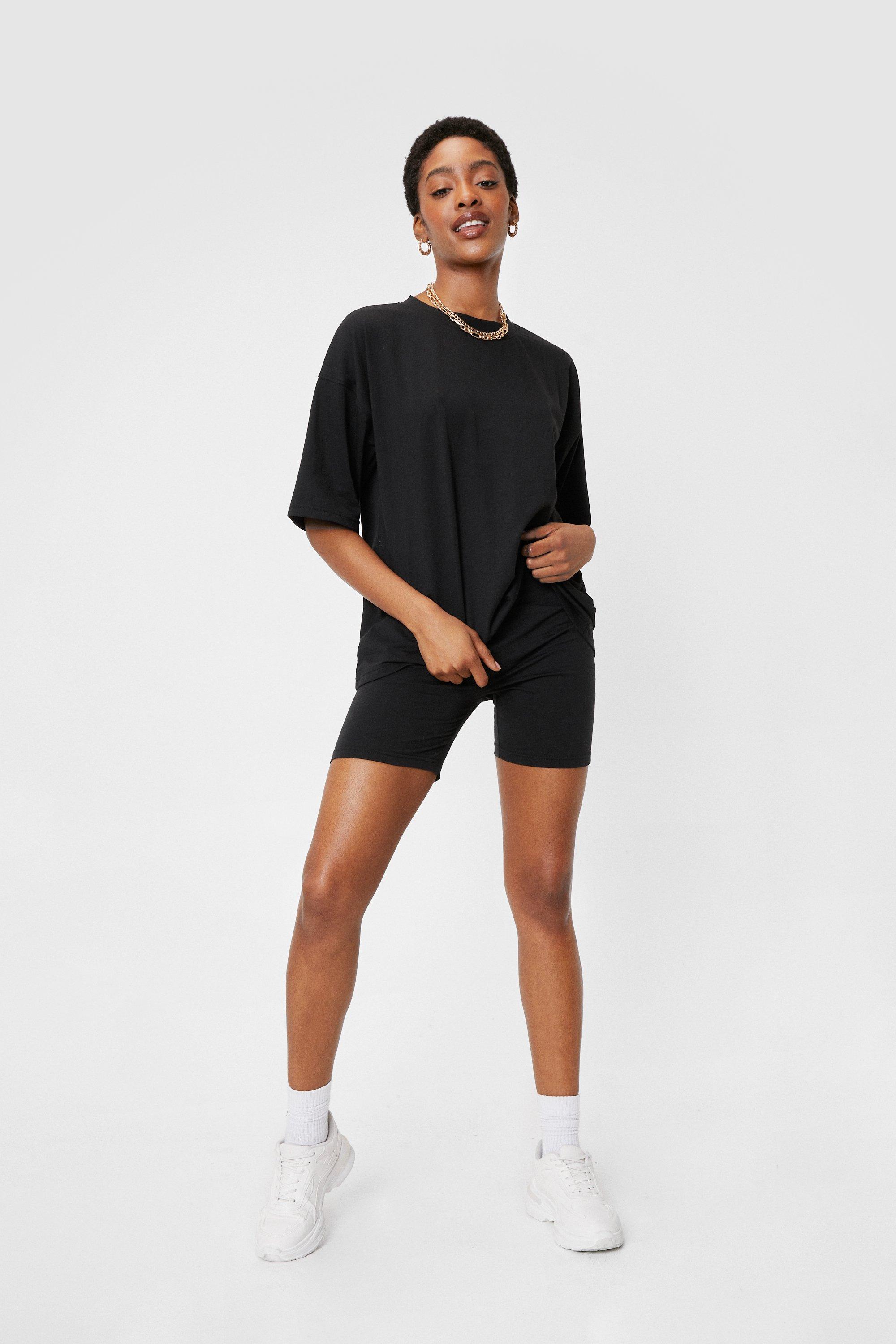 Cycling shorts and store long t shirt