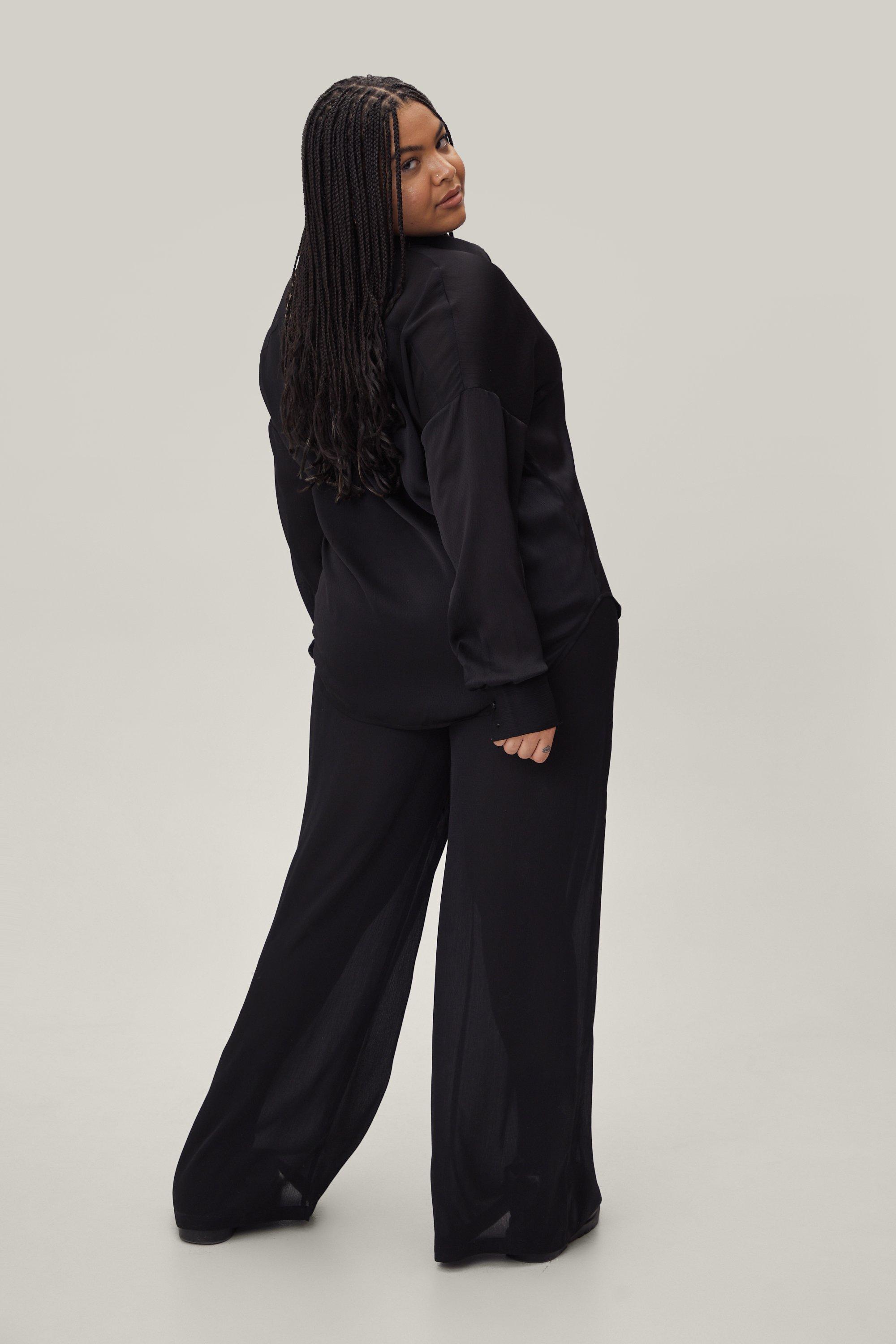 Plus Size Idealist High Rise Wide Leg Dress Pant