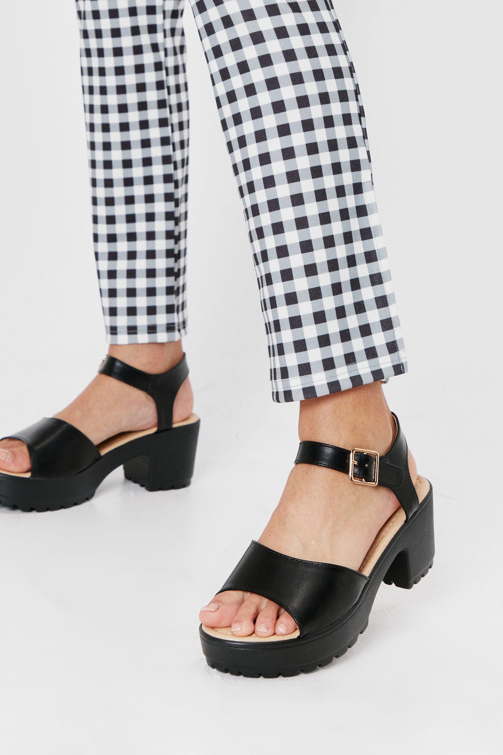 nasty gal white platform sandals