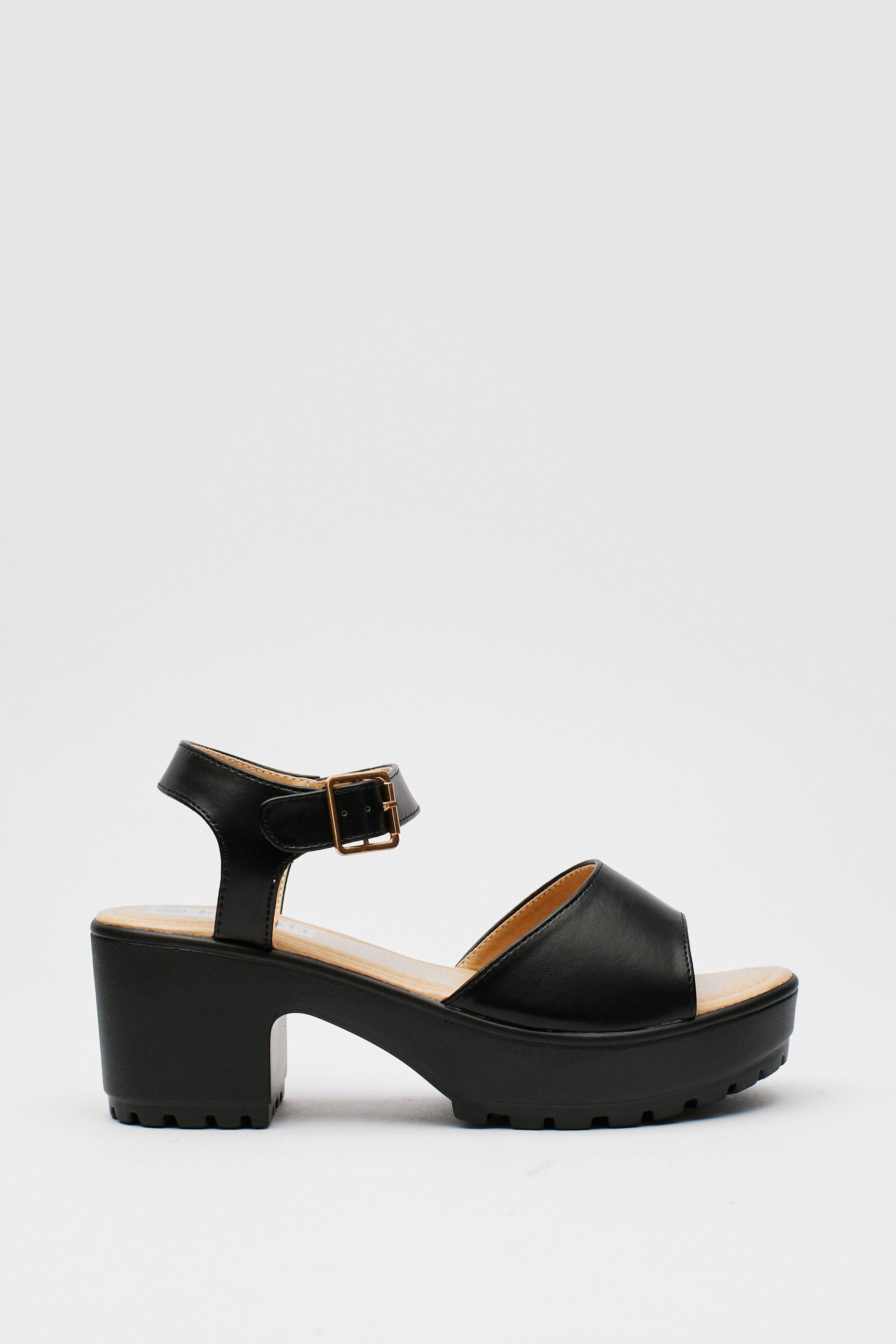 Nasty gal black sales platform sandals