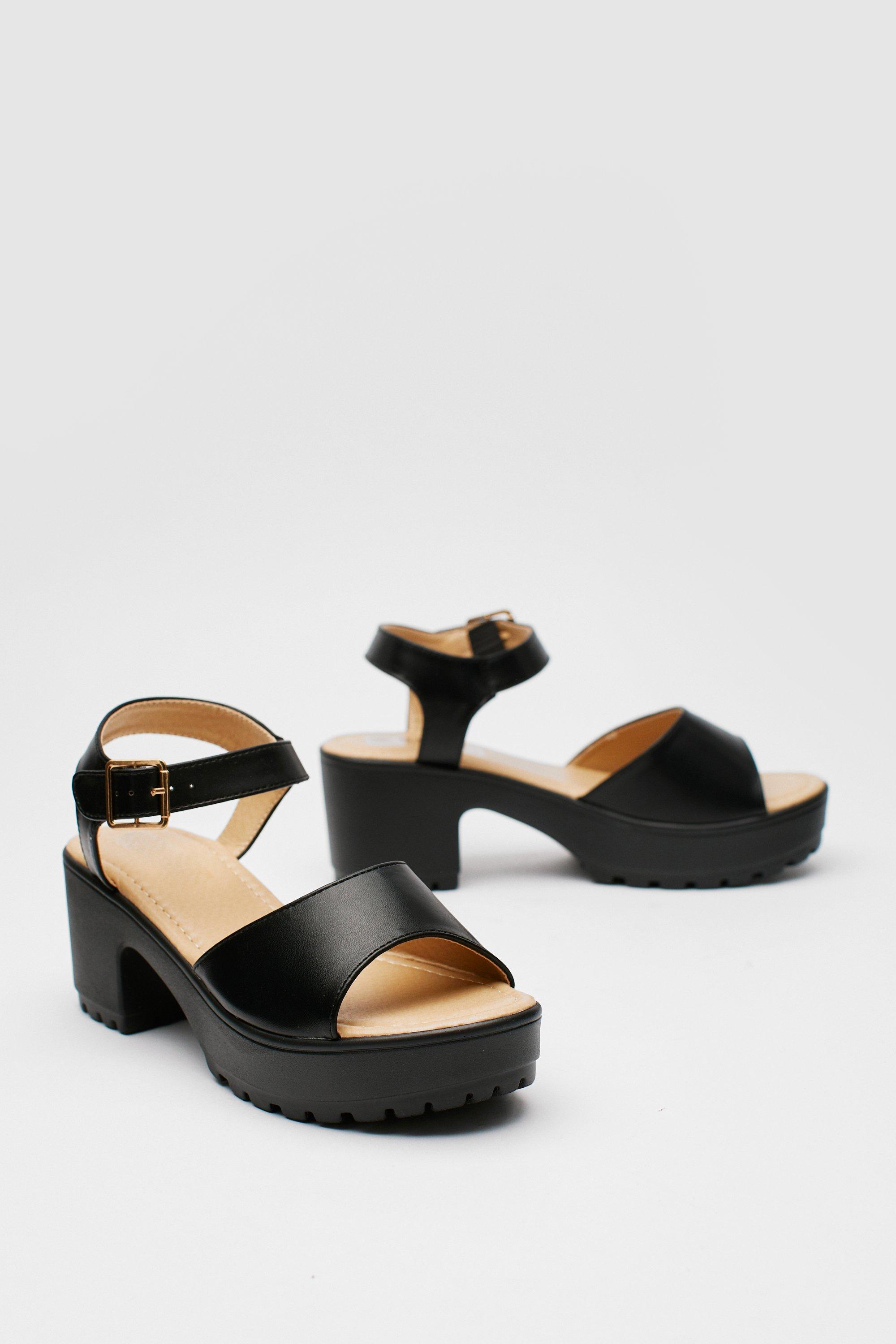 Nasty gal black platform hot sale sandals