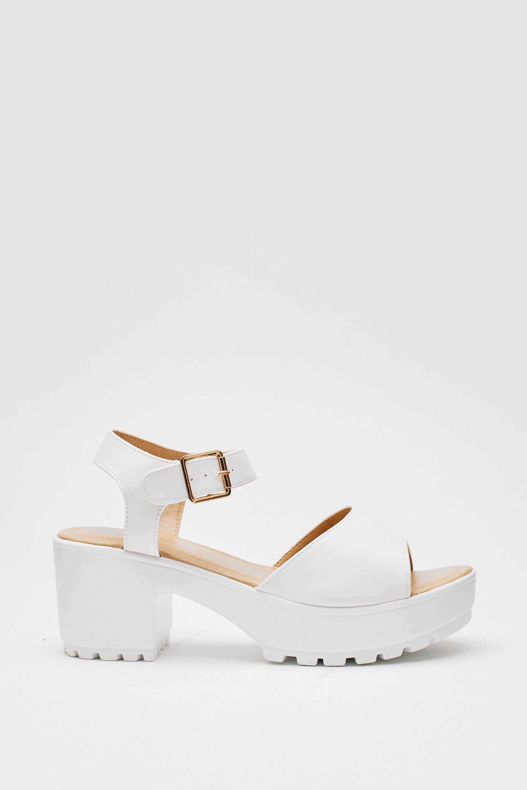 Nasty gal white deals platform sandals