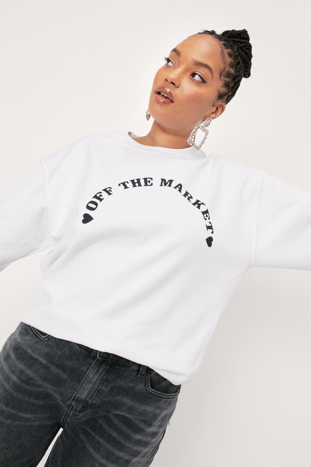 White Plus Size Off the Market Graphic T-Shirt image number 1