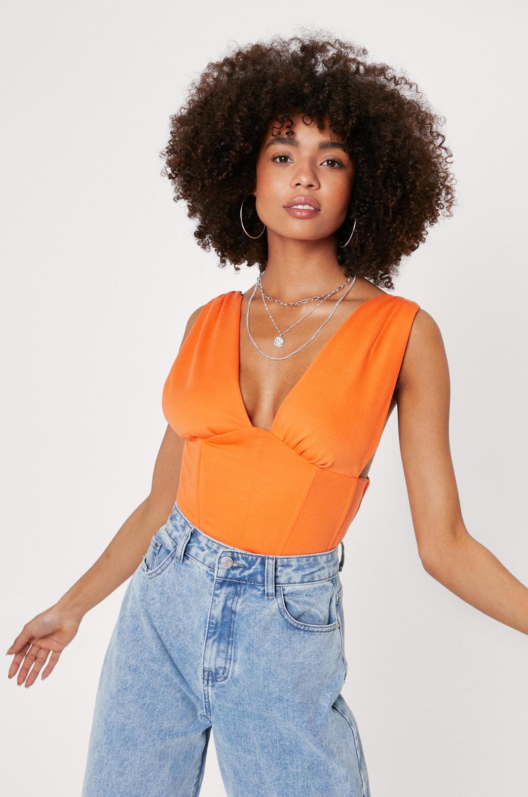 v neck corset top