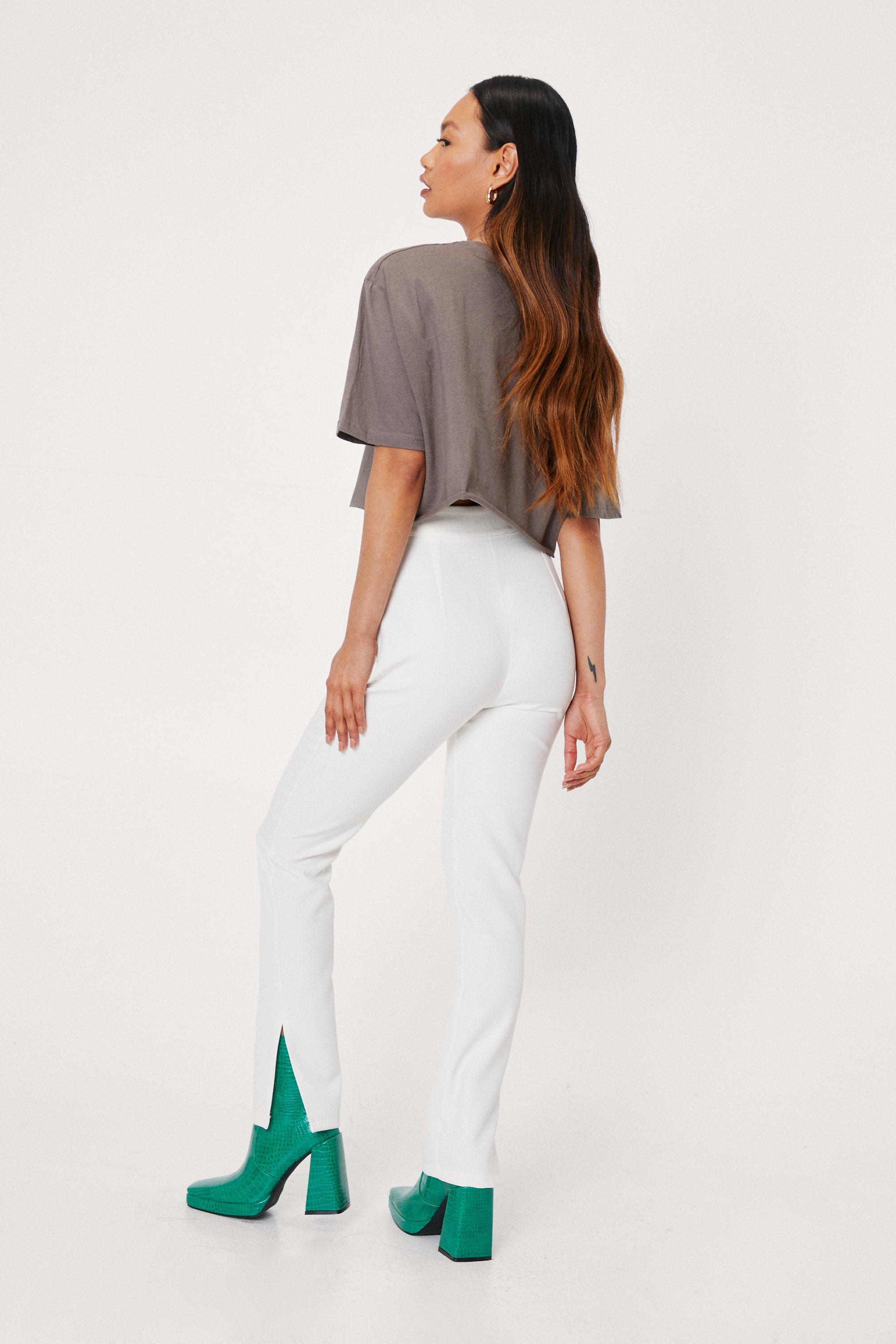 petite split trousers