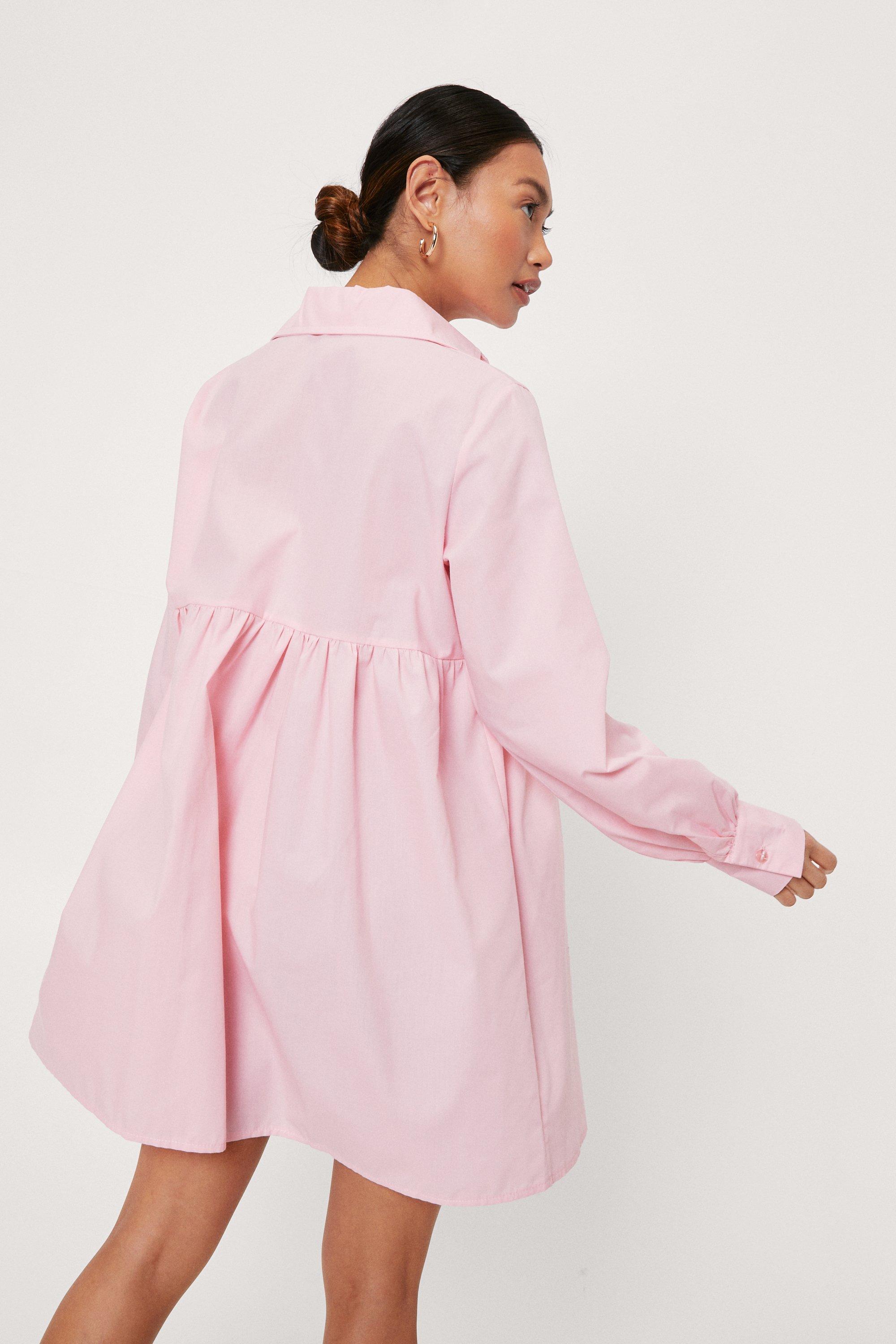 Petite long best sale shirt dress