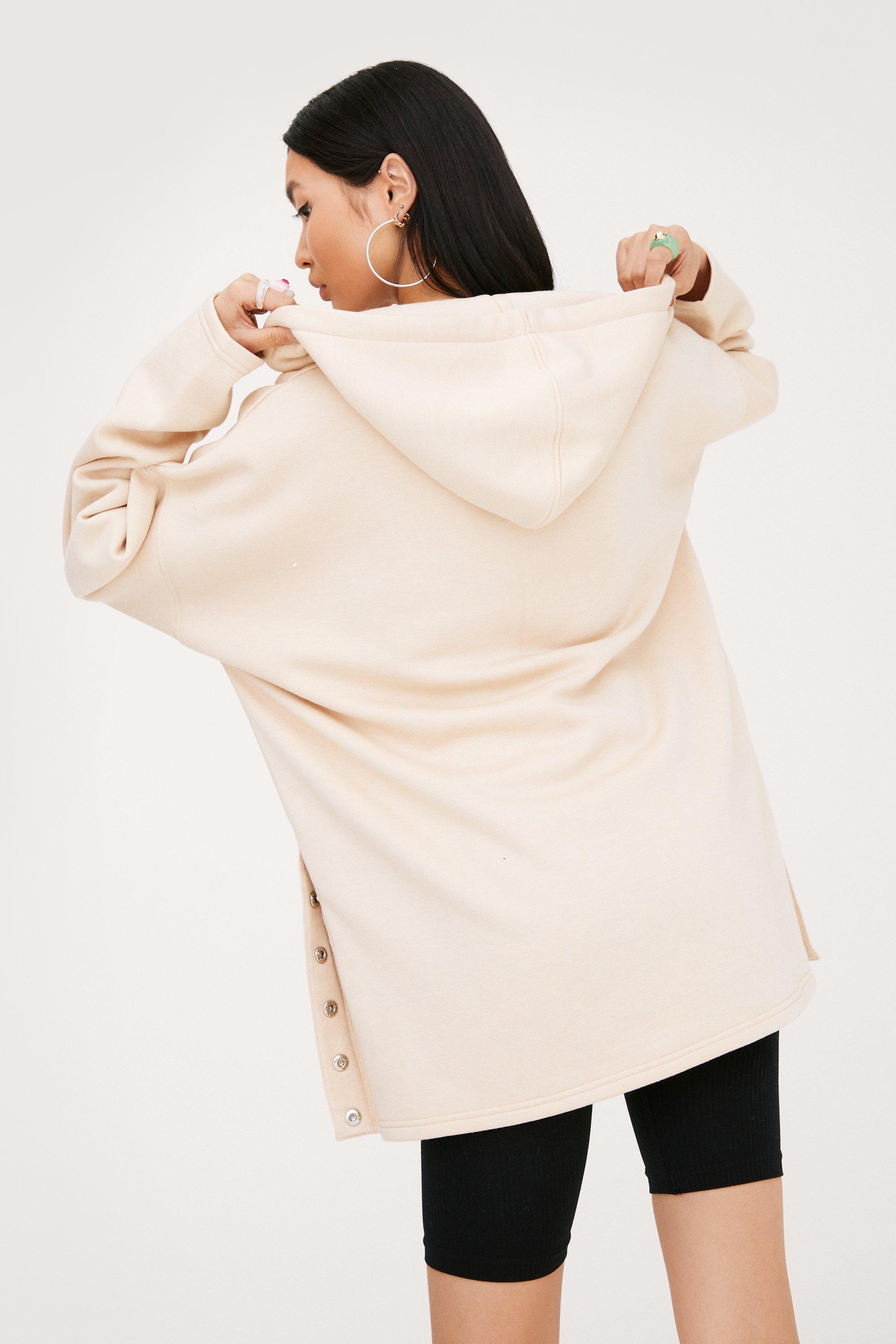 Cream best sale longline hoodie