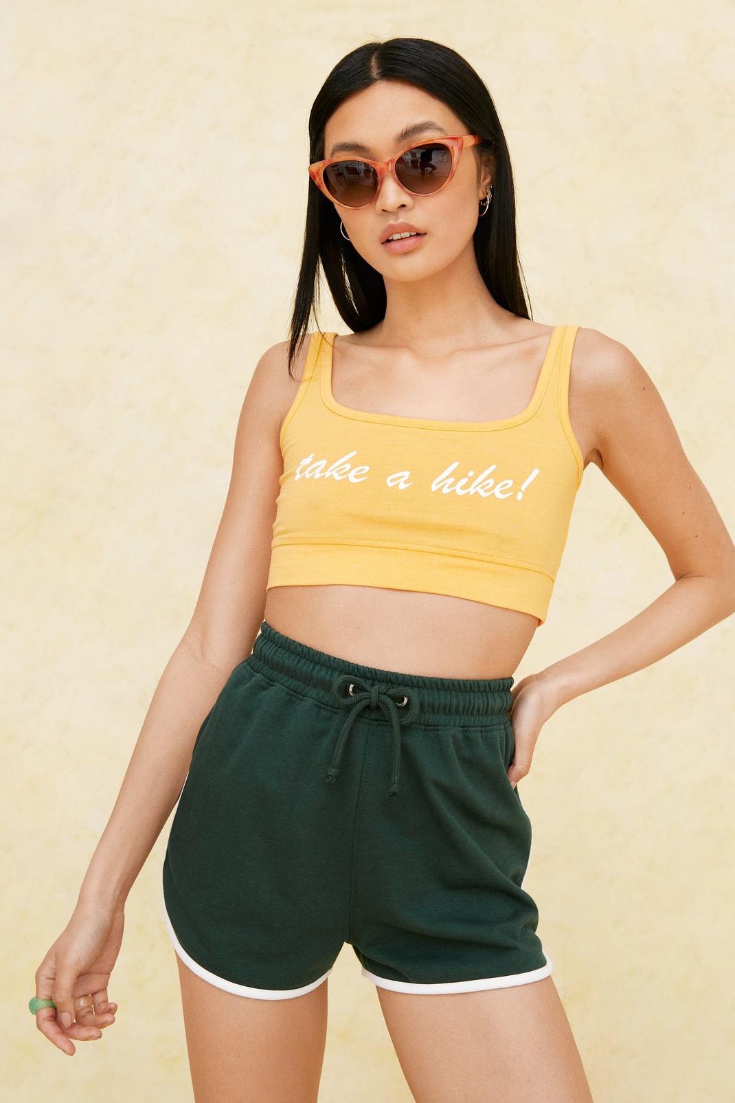 Take a Hike Graphic Square Neck Crop Top image number 1