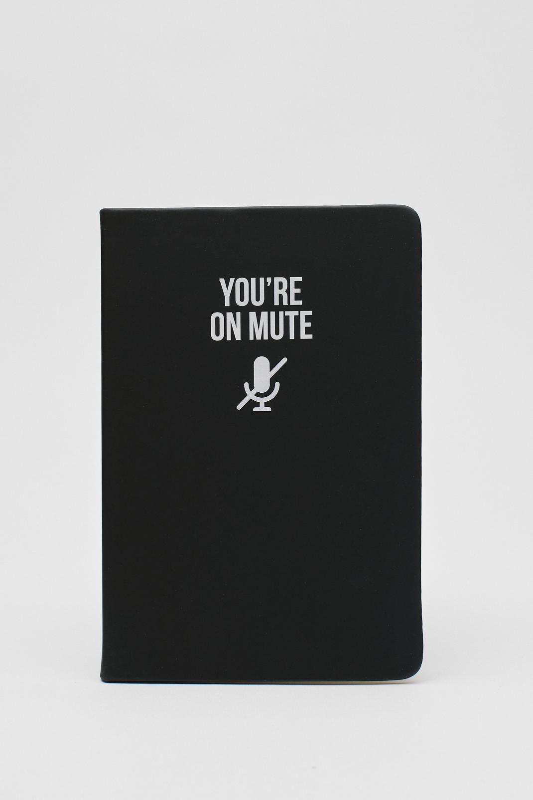 Carnet de notes à inscription You're On Mute, Black image number 1