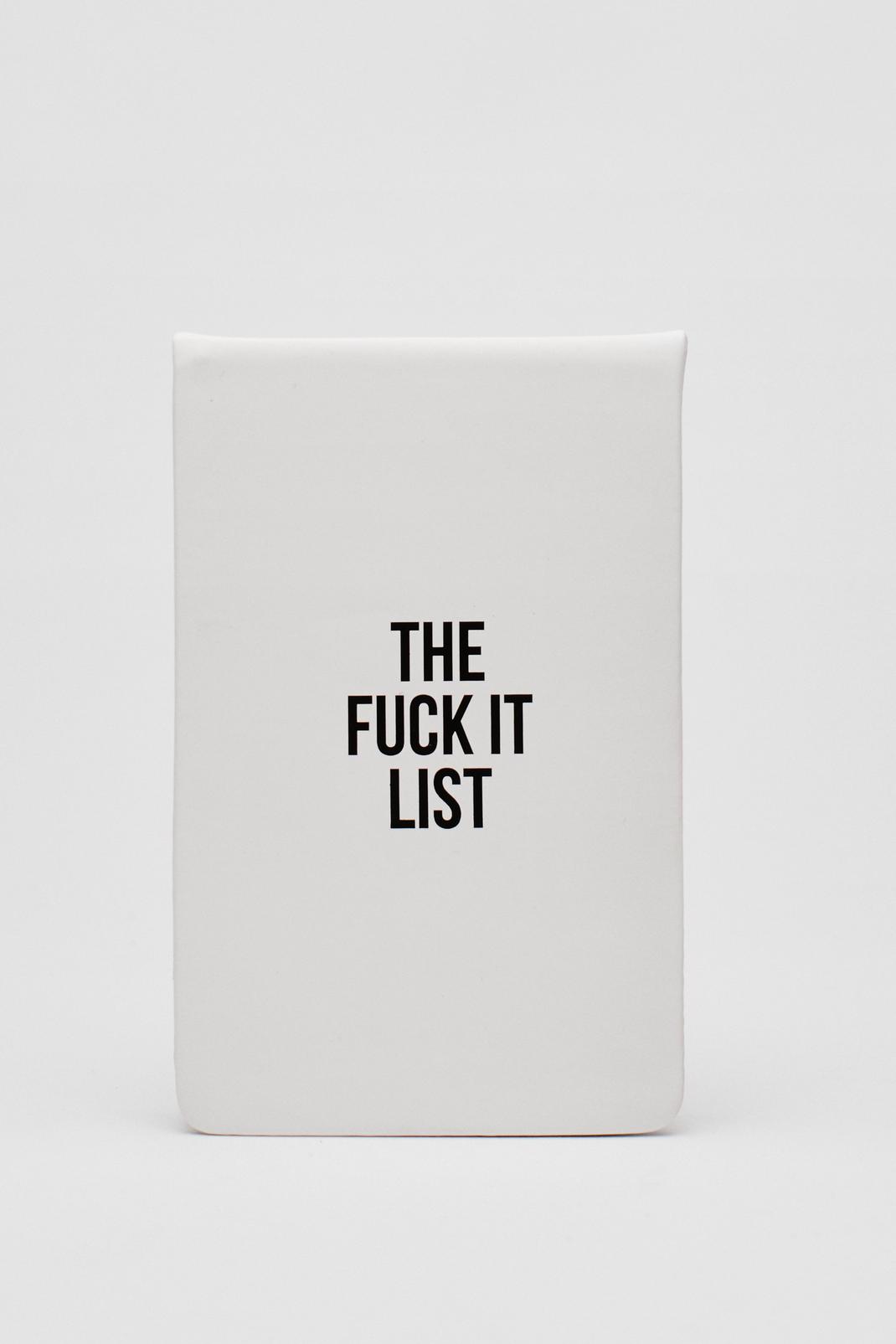 White The Fuck It List Graphic Lined Notebook image number 1