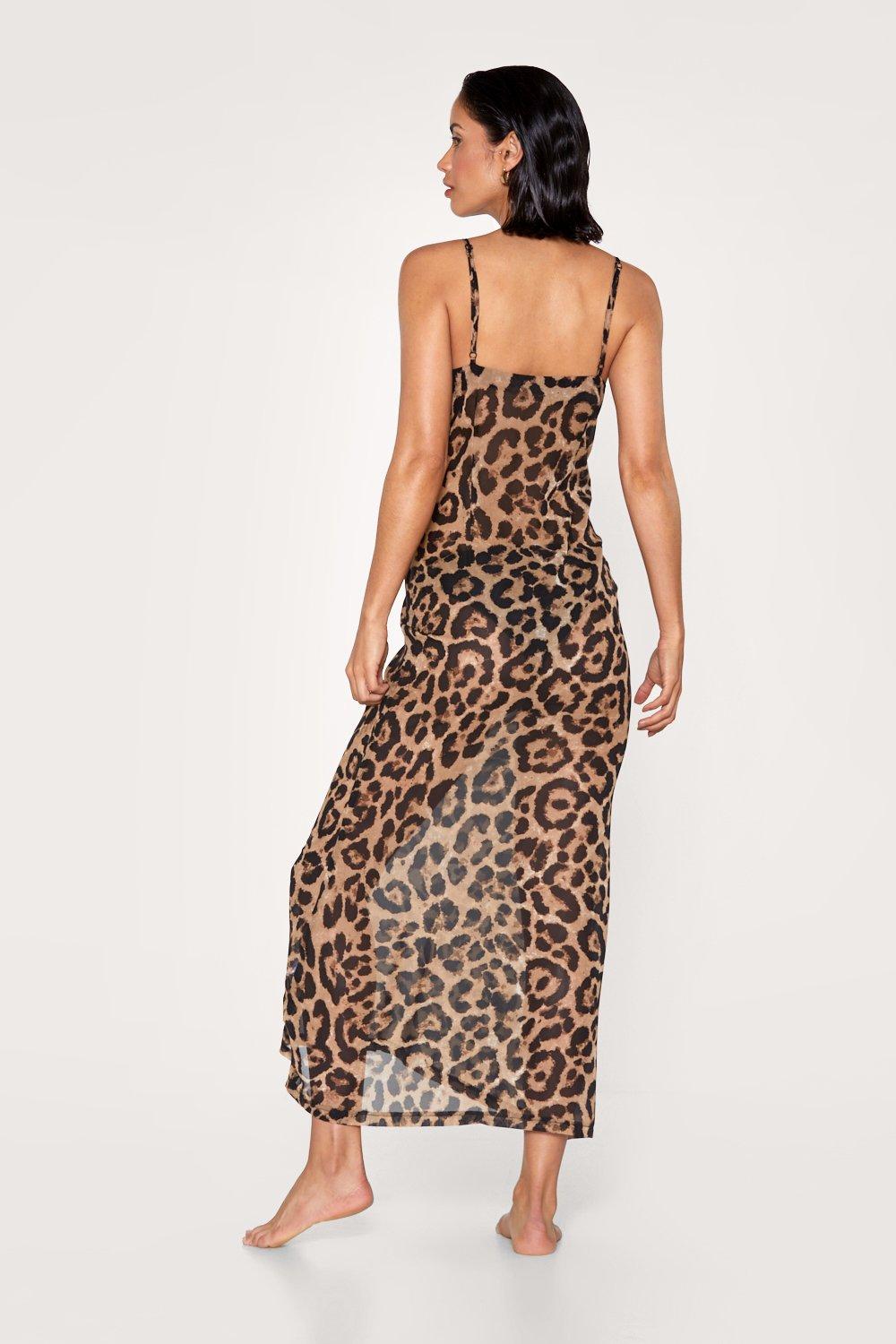 Cowl hotsell leopard dress