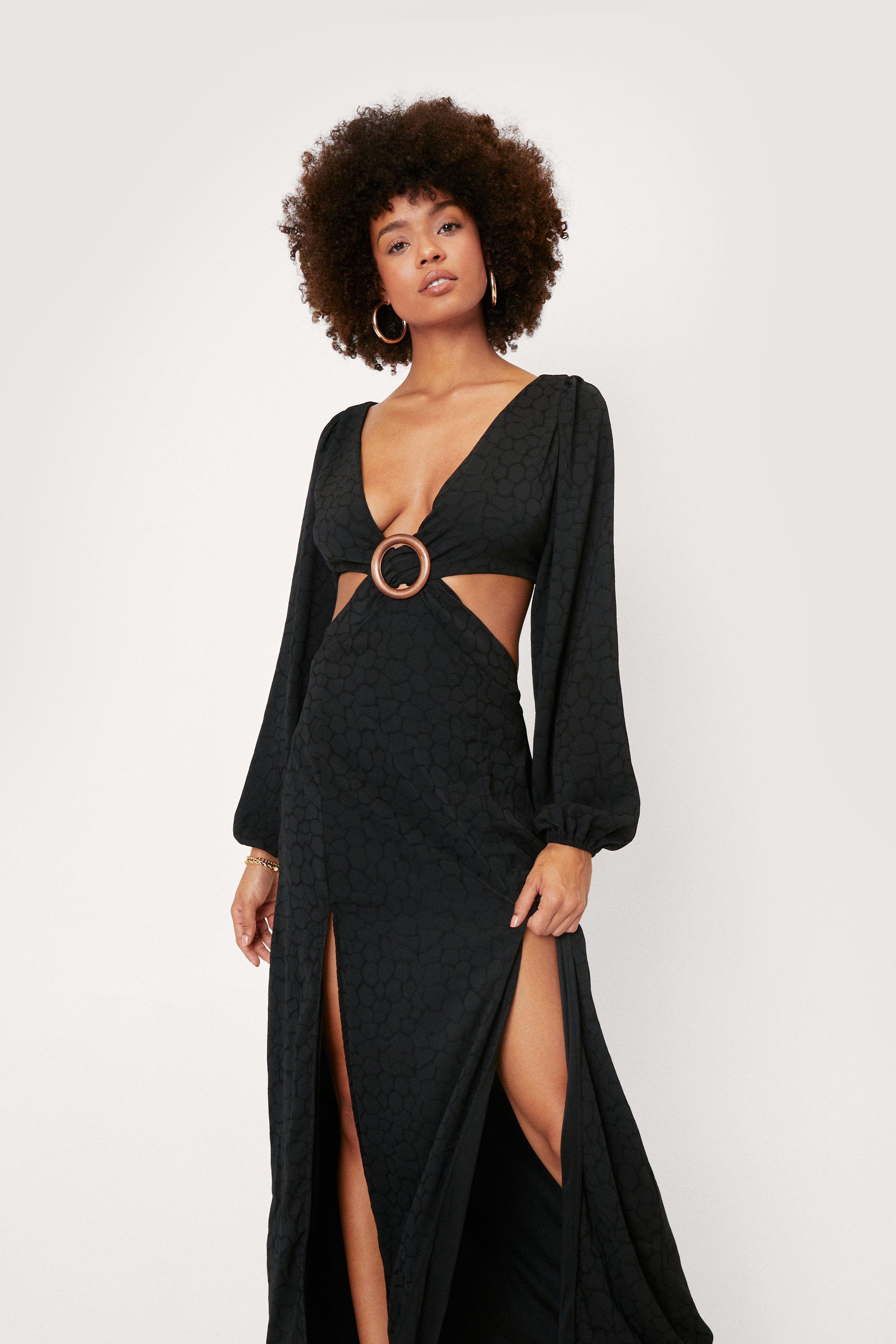 Nasty gal clearance black maxi dress