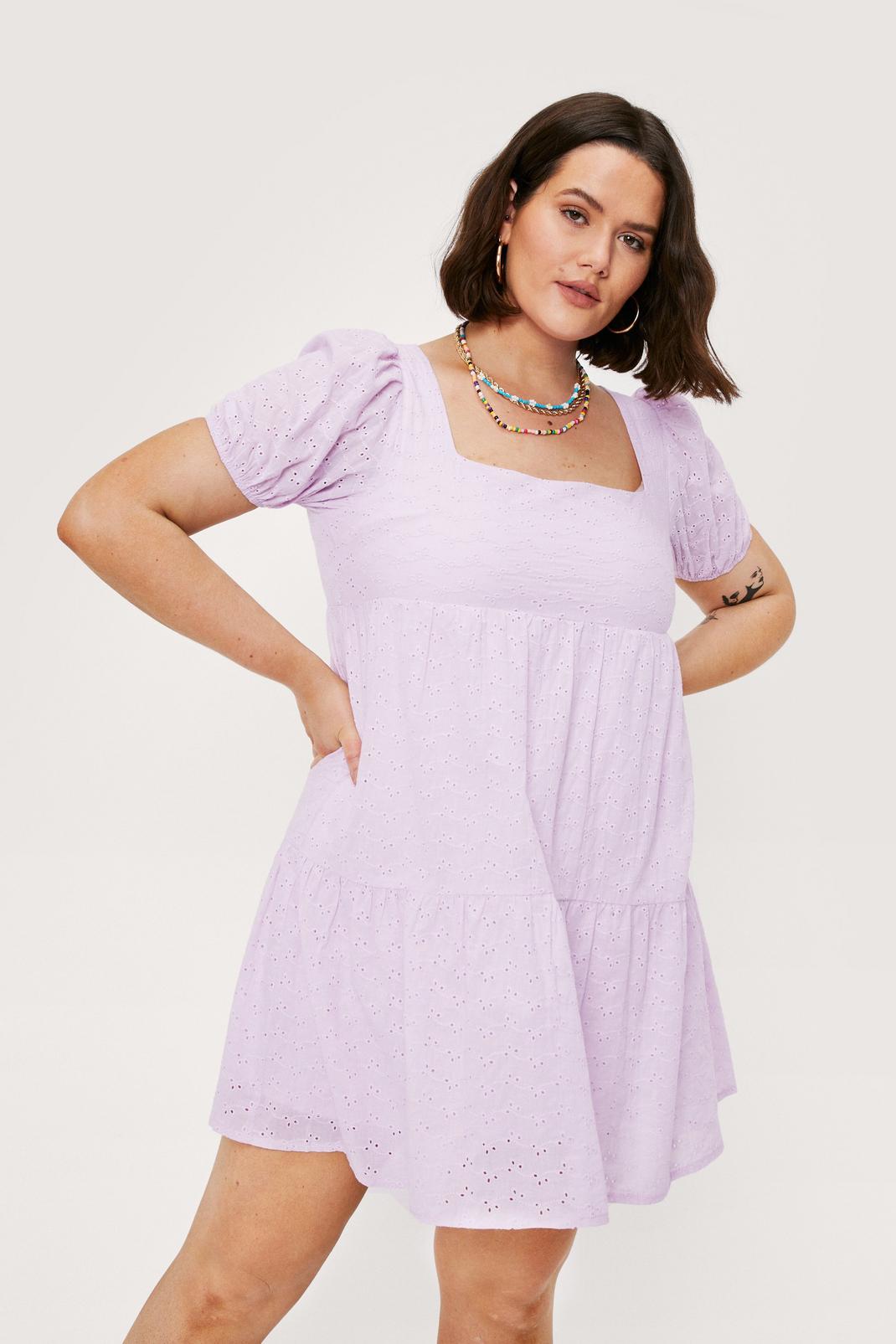 plus size broderie dress