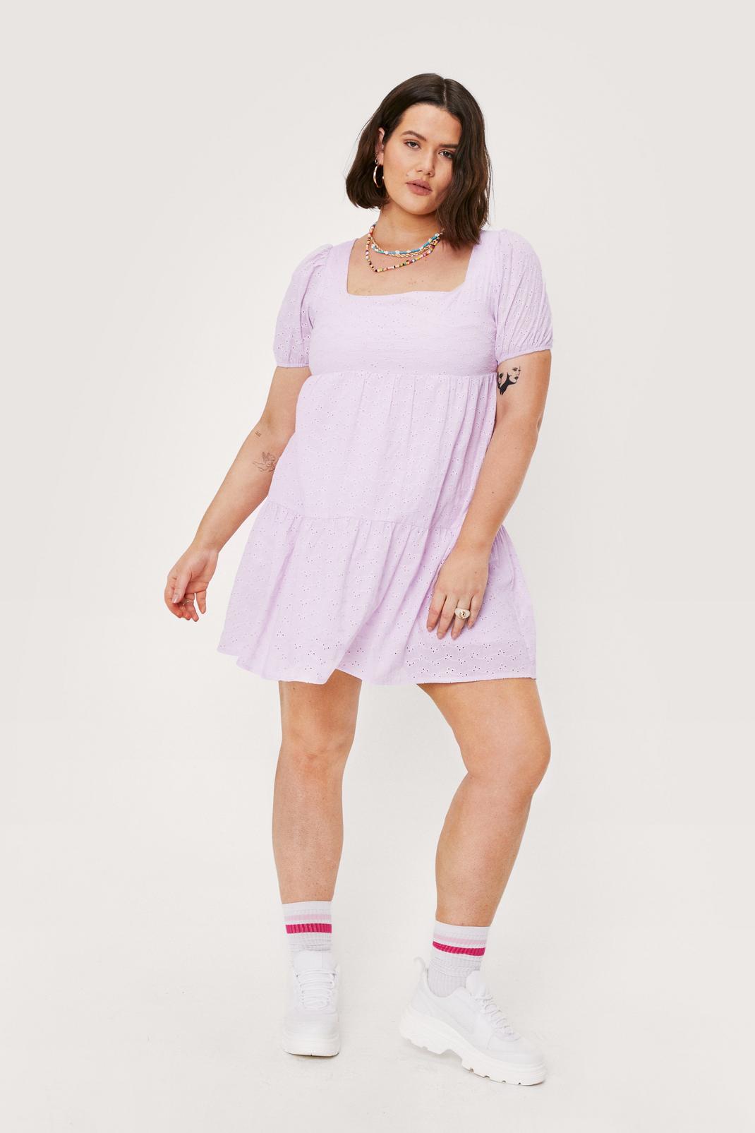 plus size broderie dress