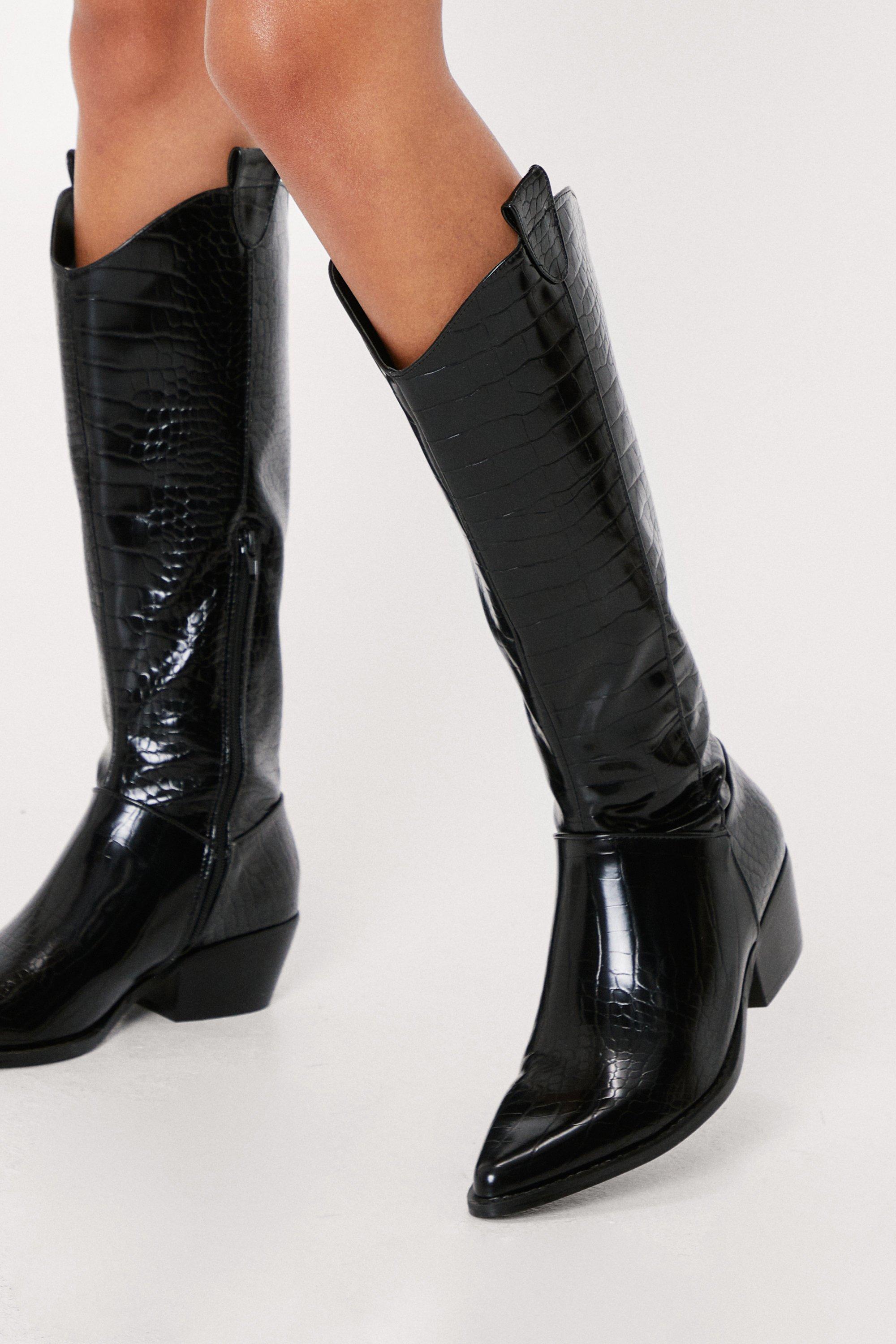 Block heel outlet western boots