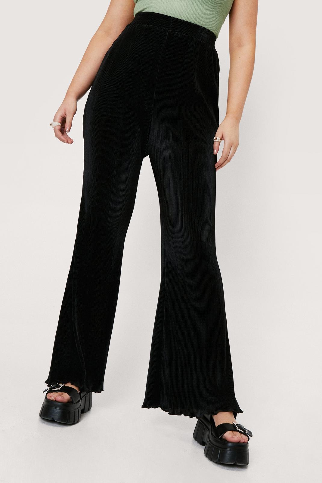 Plus Size Plisse High Waisted Flare Pants | Nasty Gal