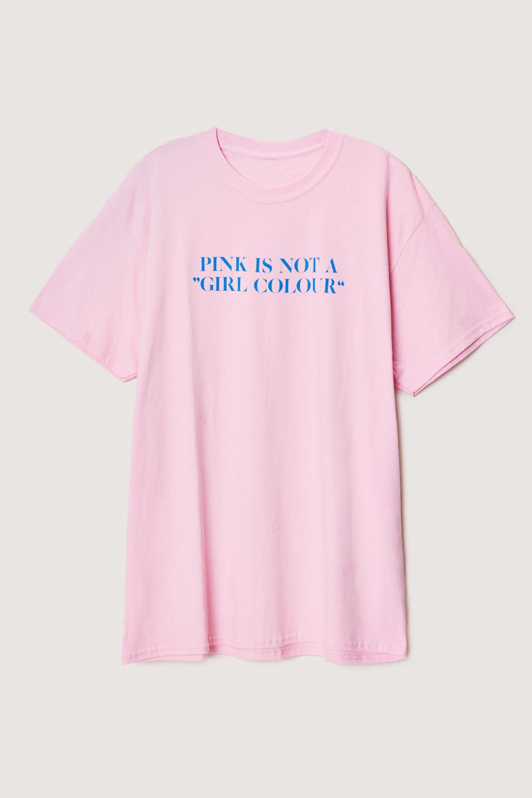 Pink Is Not A Girl Color Graphic T-shirt image number 1