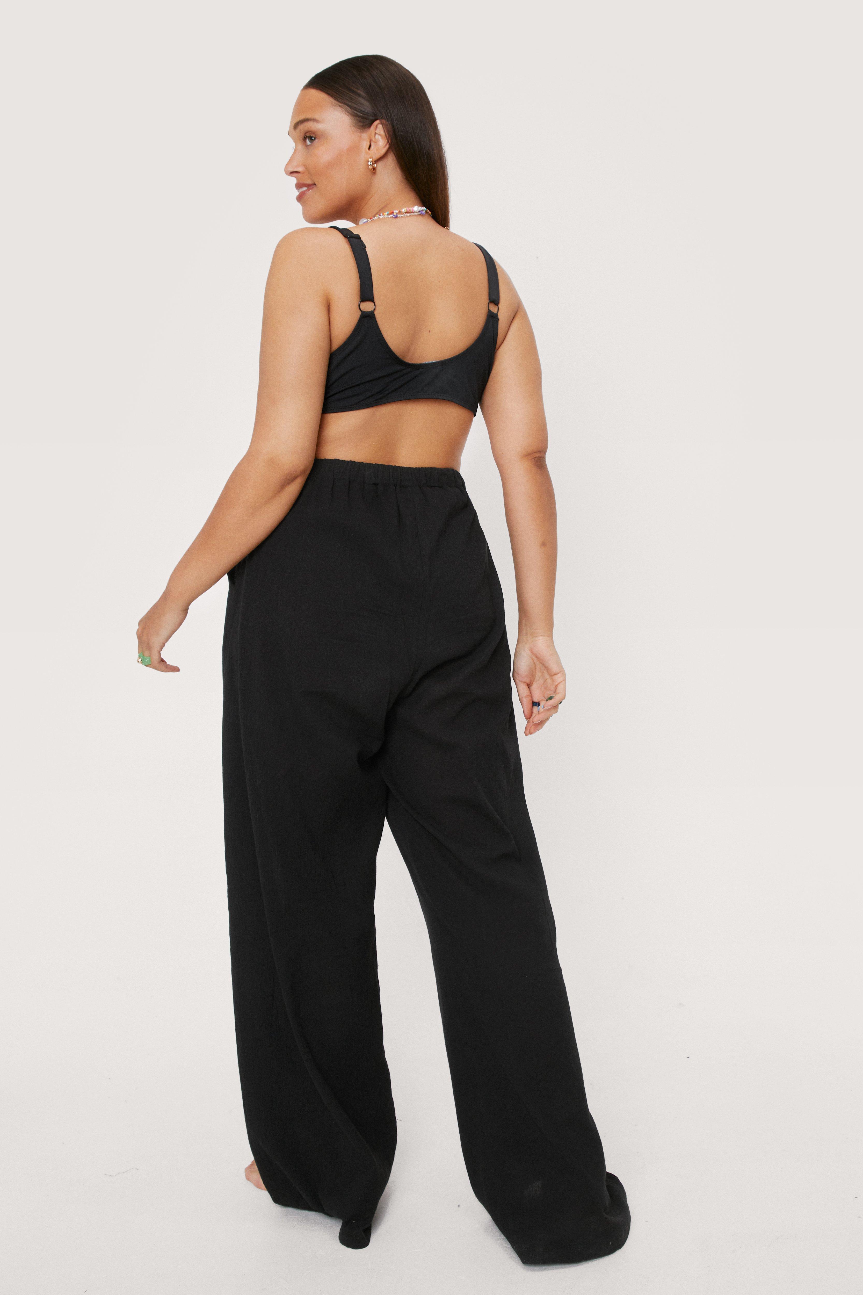 Mesh High Waist Split Side Pants