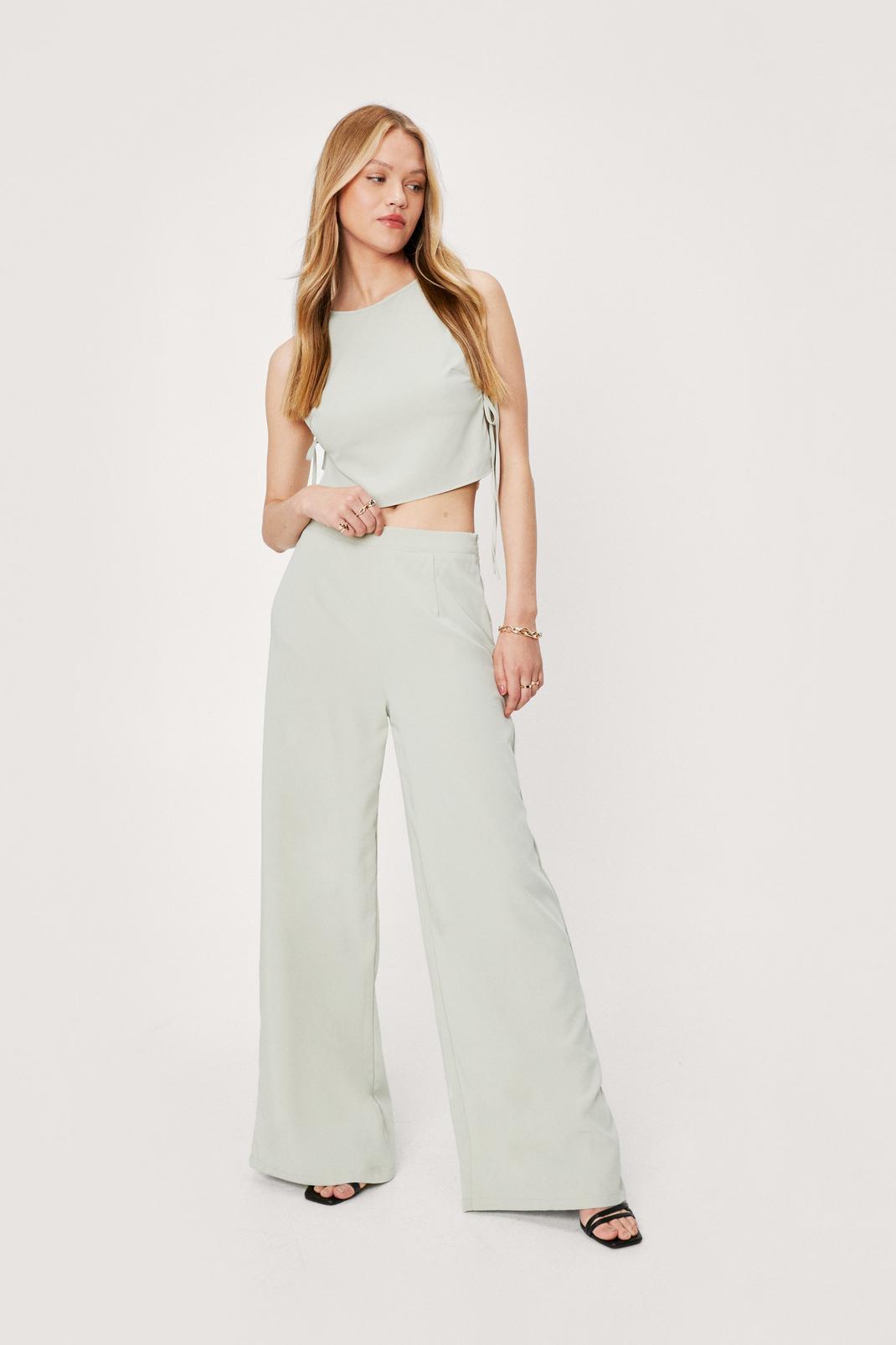 Sage Low Rise Tailored Wide Leg Pants image number 1
