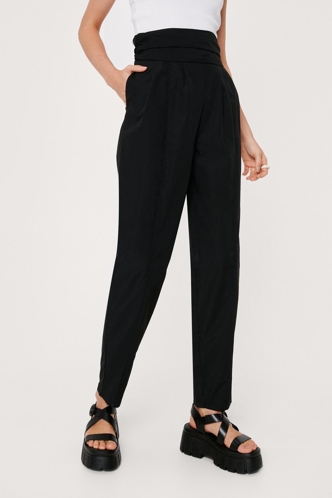 105 Ruched High Waisted Tapered Pants image number 2