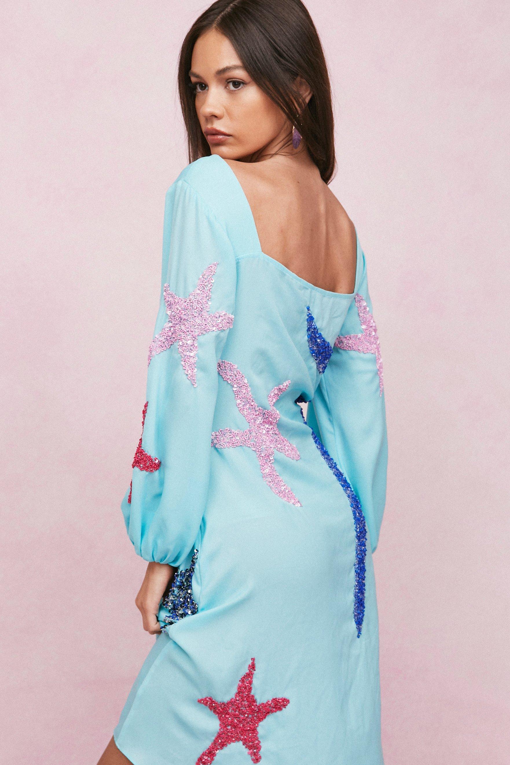 Nasty gal blue maxi clearance dress