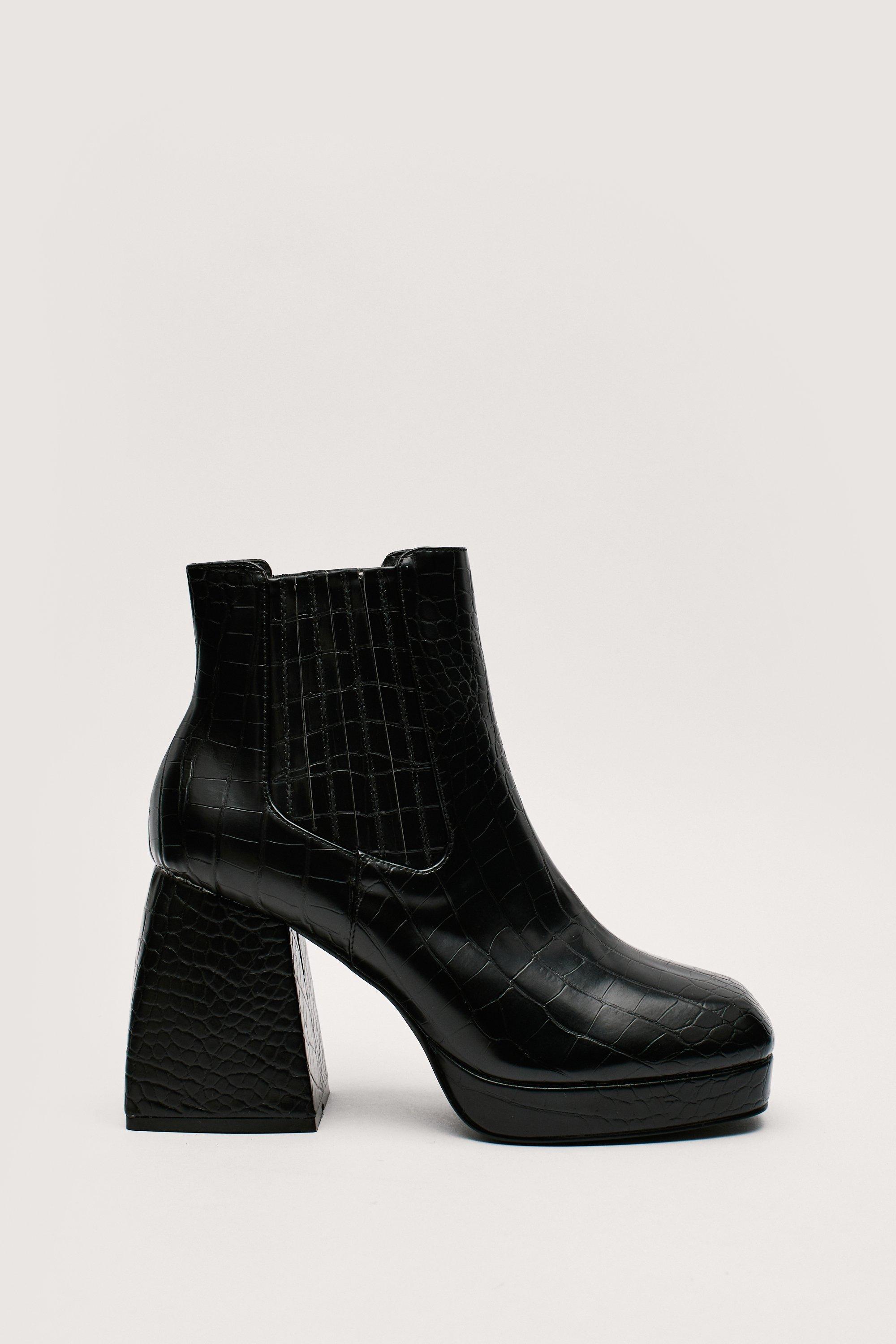 Croc platform boots shop