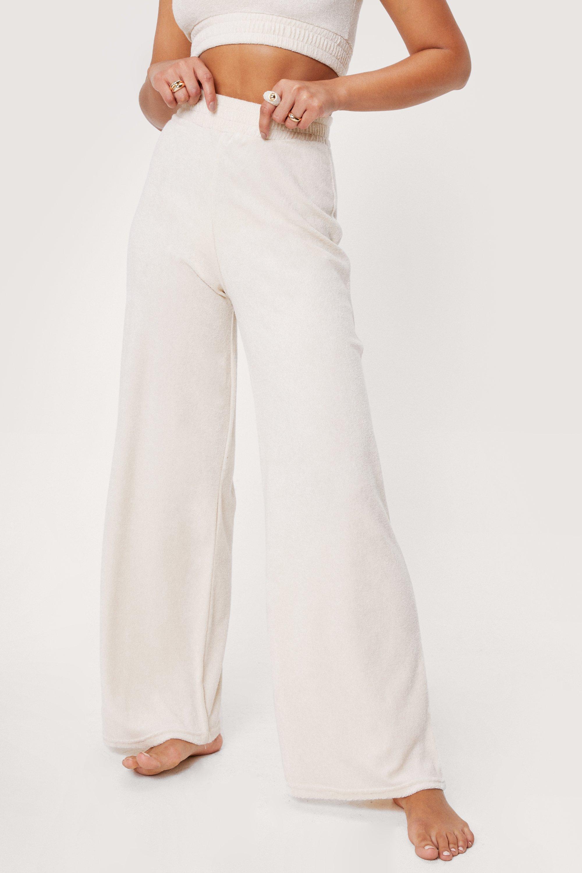 White Wide Leg Beach Pants