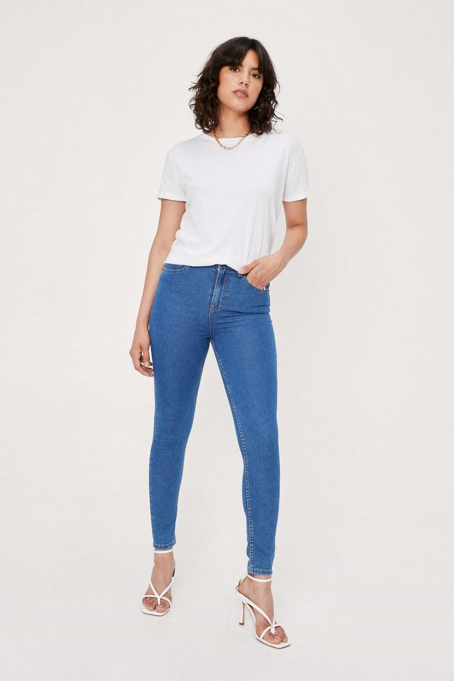 Jean skinny taille haute recyclé
