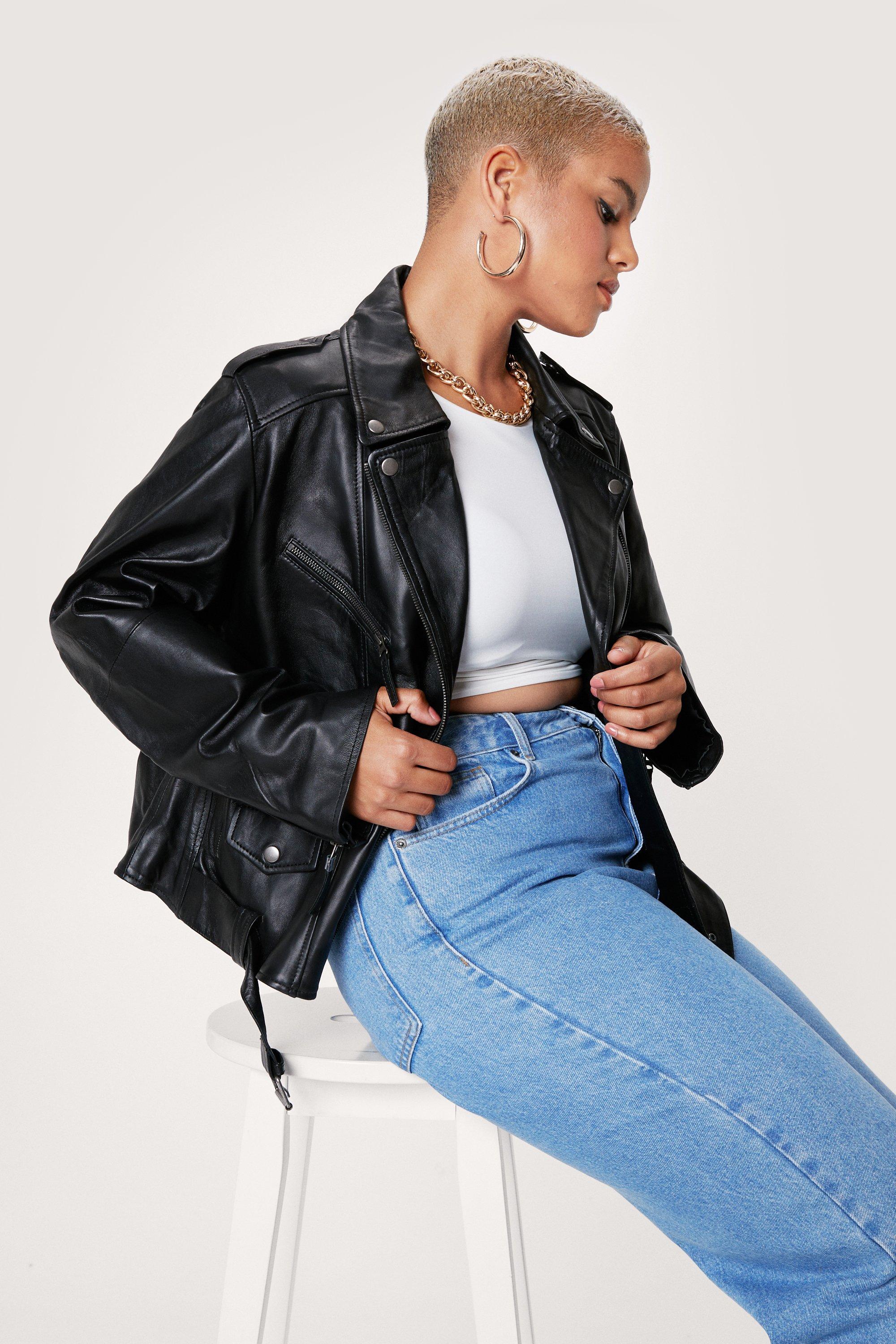 Plus size leather outlet jacket uk