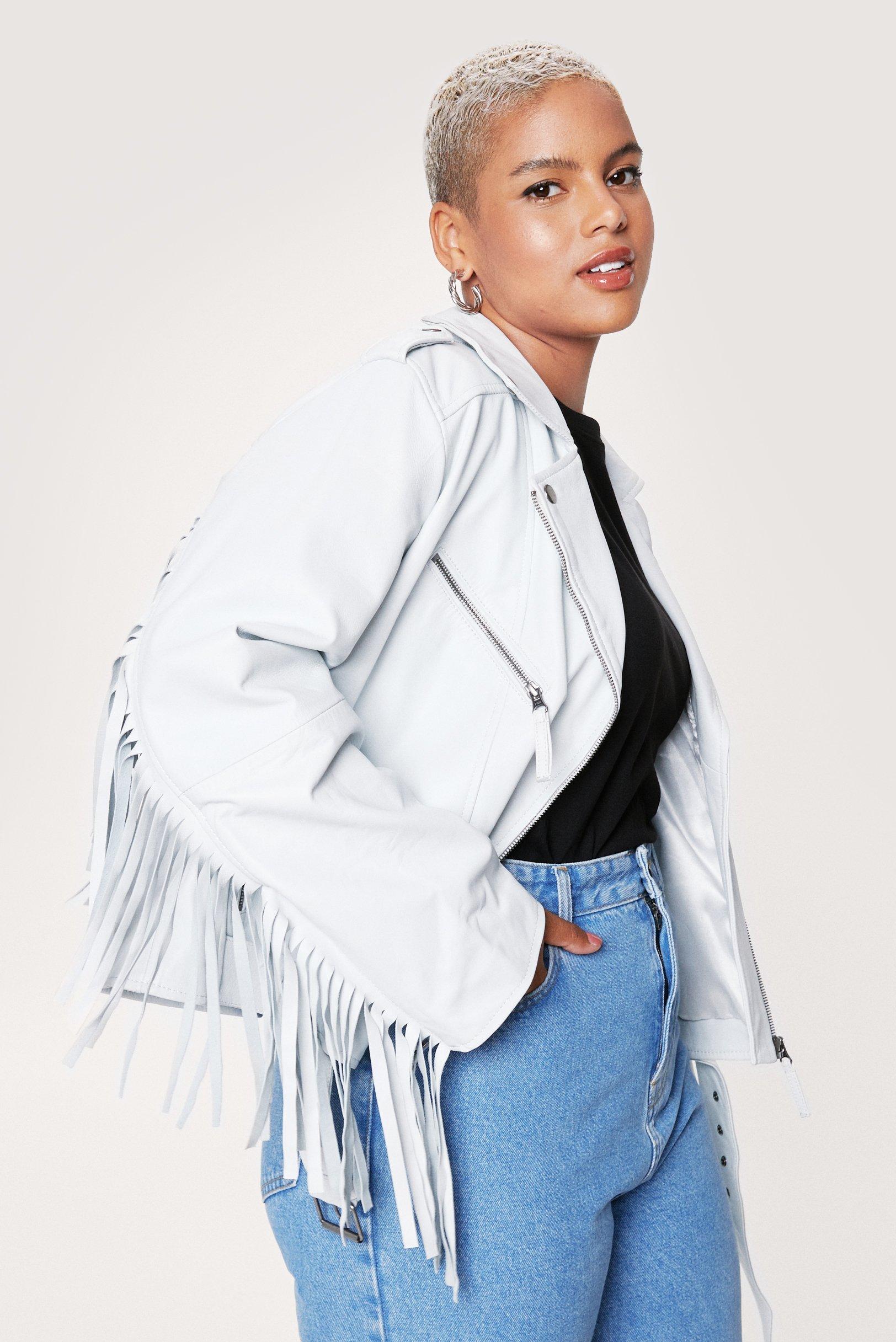 fringe jacket womens plus size